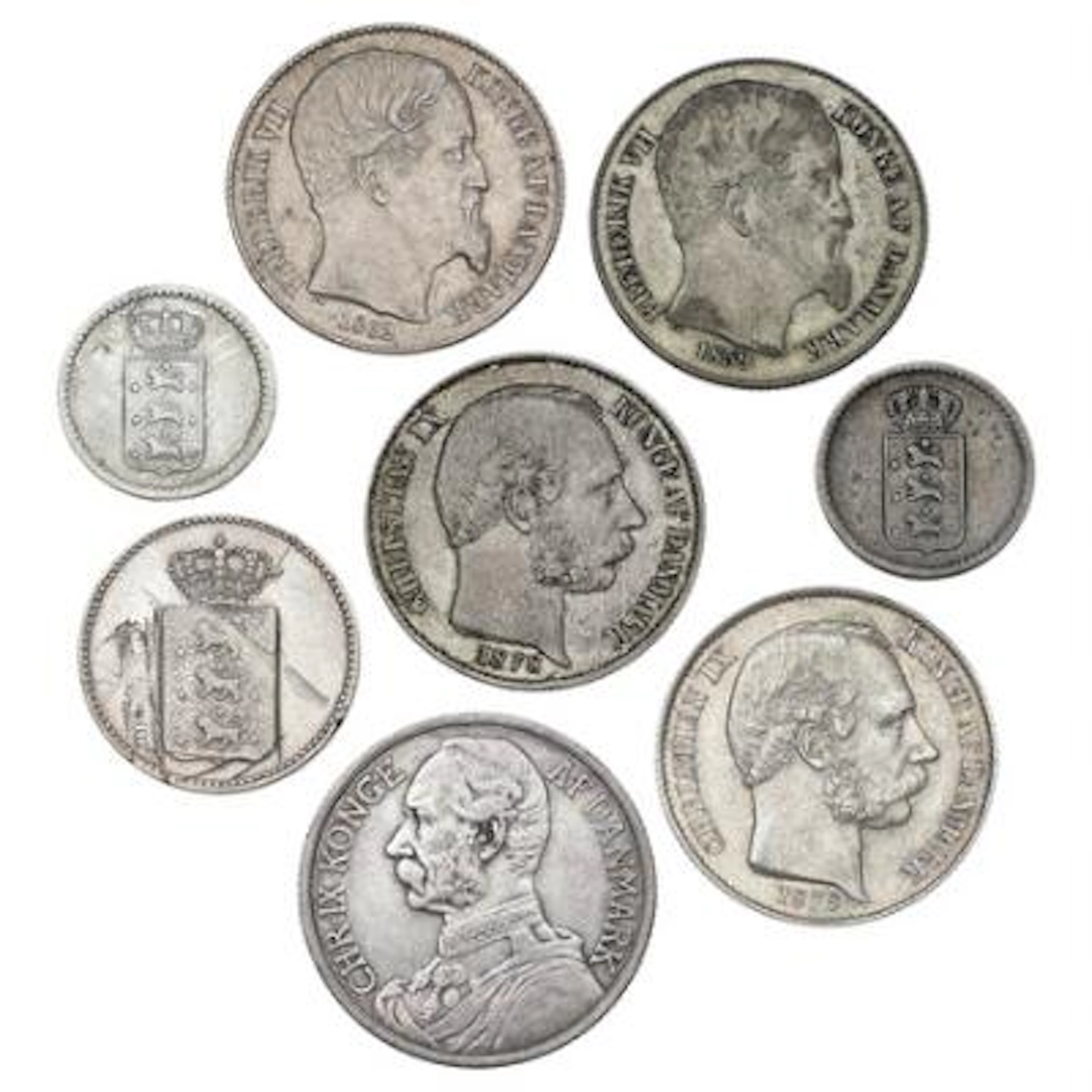 Danish West Indies, collection of coins, in total 19 pcs – Bruun Rasmussen