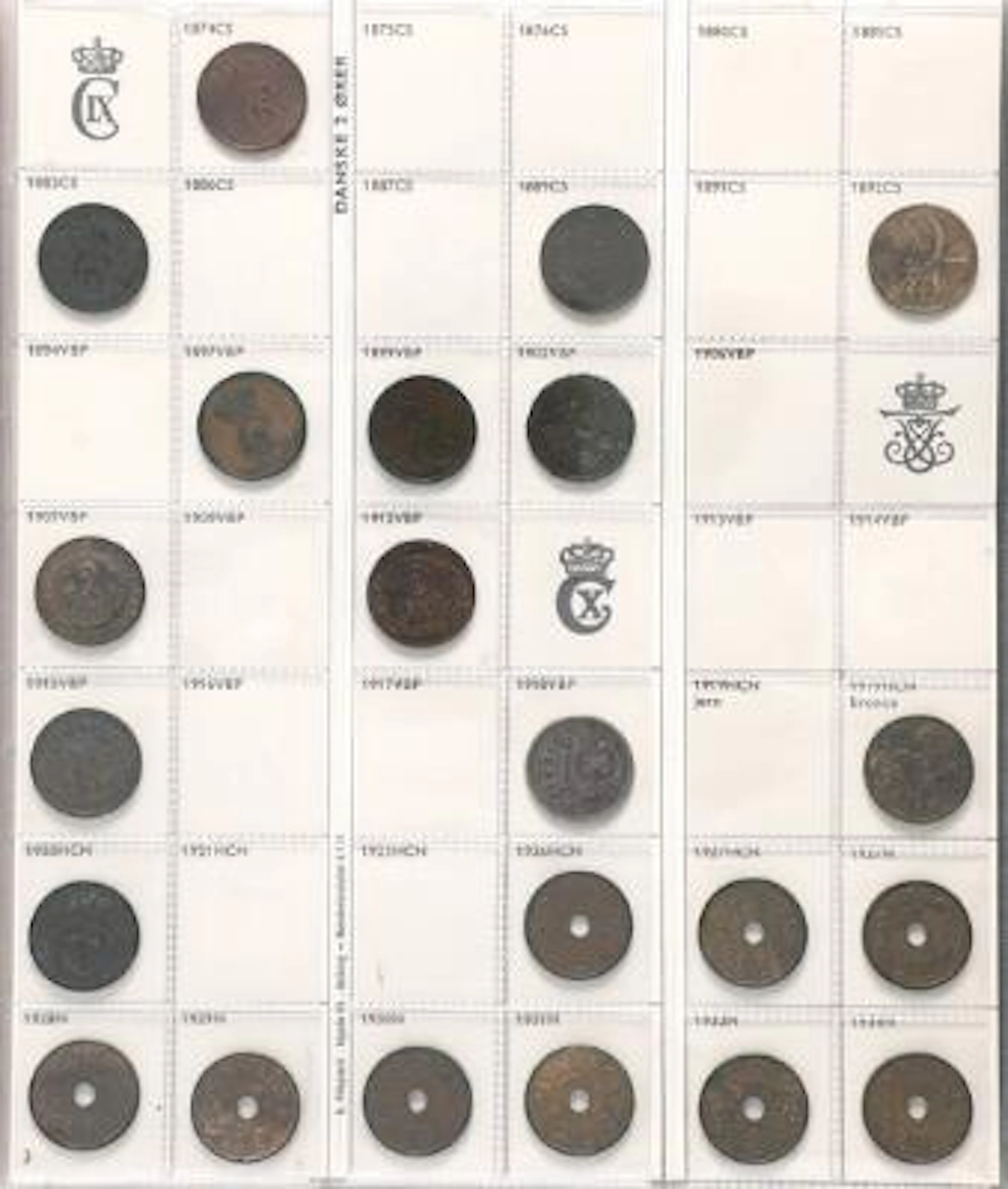 Denmark, decimal collection in 2 albums, incl. 2 øre 1926, 10 øre