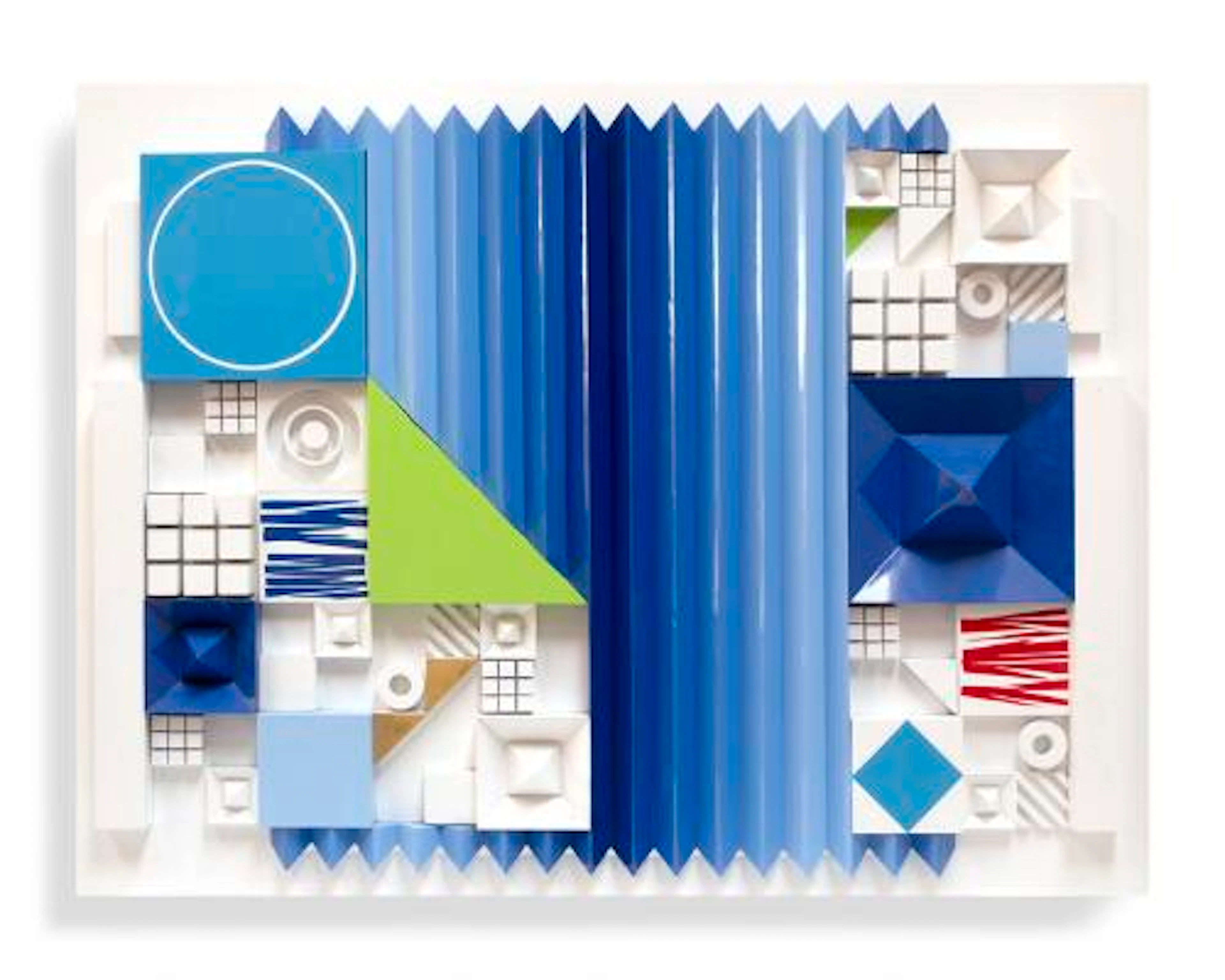 Karl Åge Riget: Untitled. Unsigned. Polychrome painted iron relief.