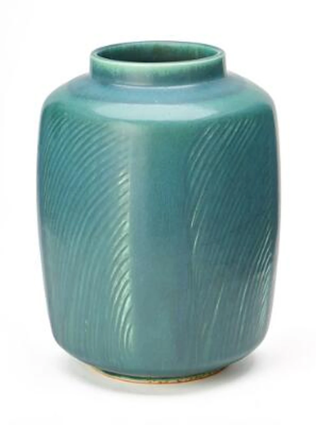 Eva Stæhr-Nielsen: A large stoneware vessel, modelled in a slightly