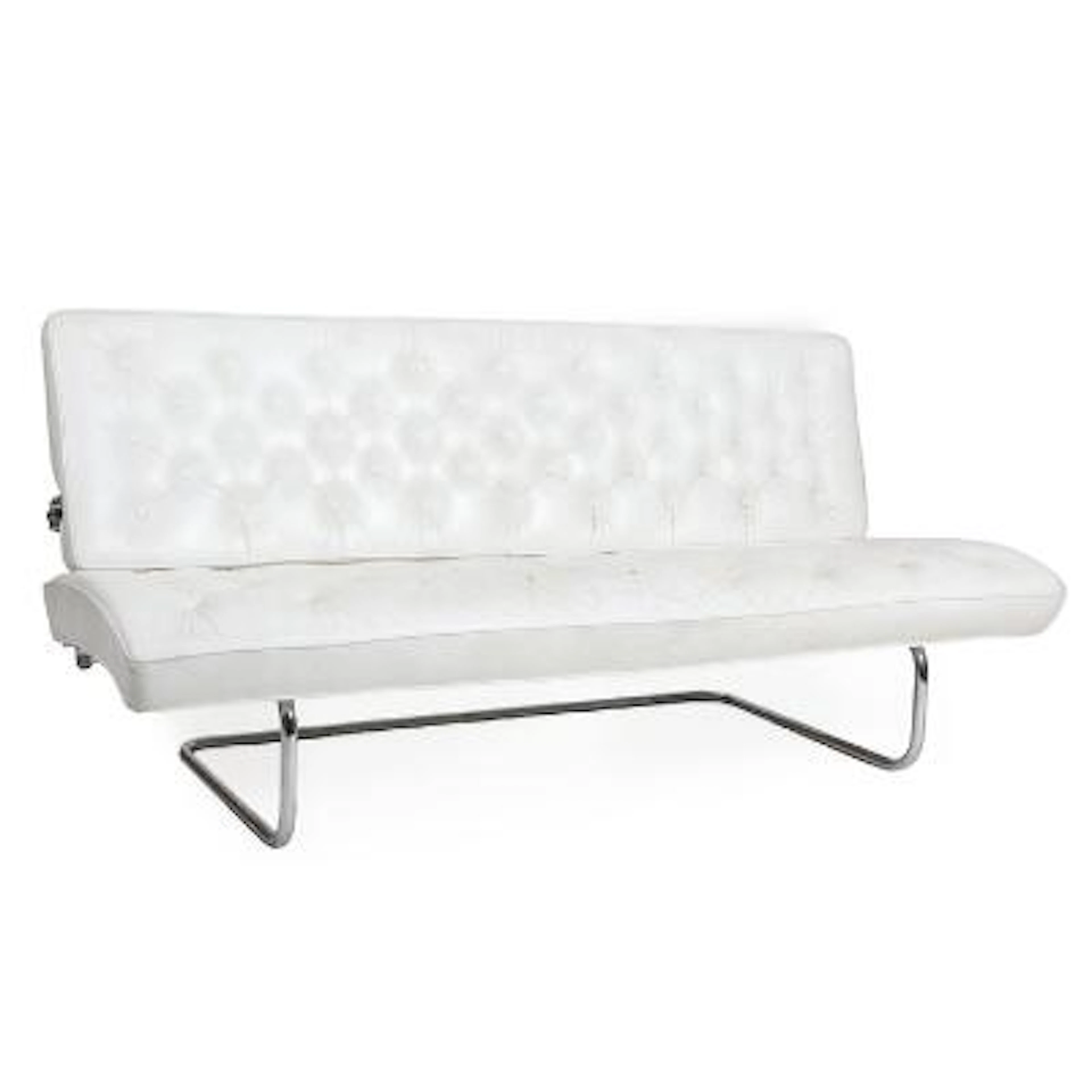 Marcel Breuer: "F40". 2.5-seater Bauhaus sofa with chrome-plated steel