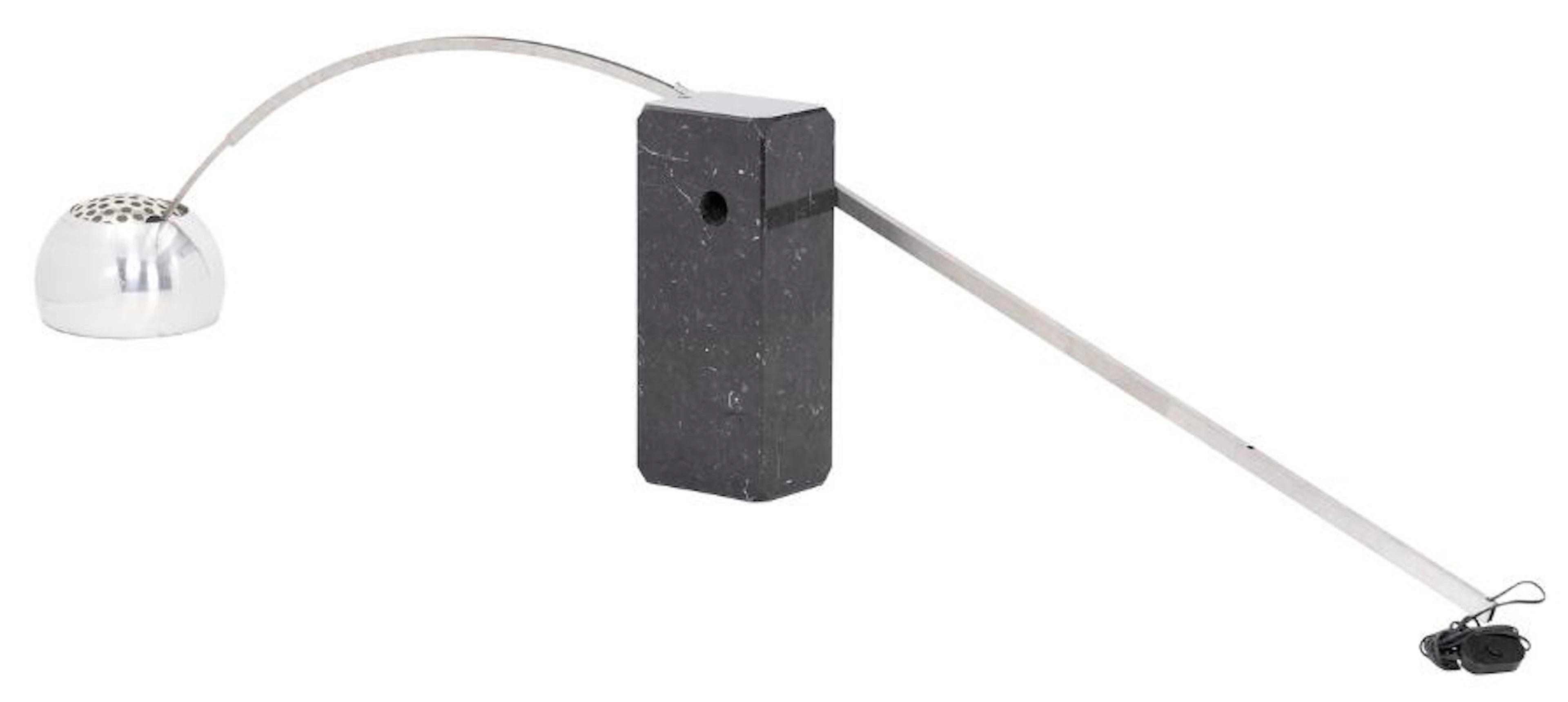Achille & Piero Castiglioni: "Arco". Floor lamp with black marble