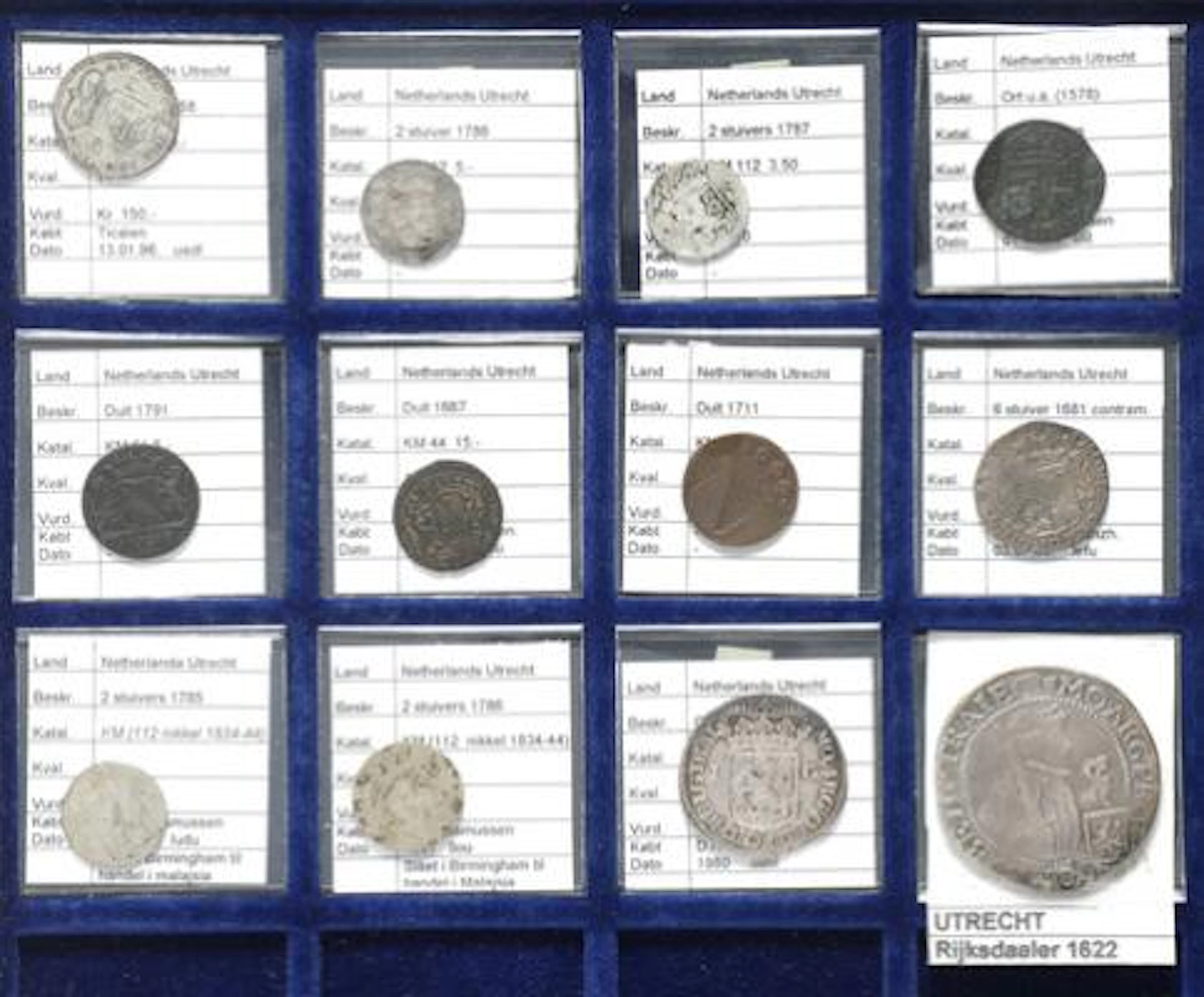 Netherlands, Utrecht, collection of coins, in total 12 pcs – Bruun
