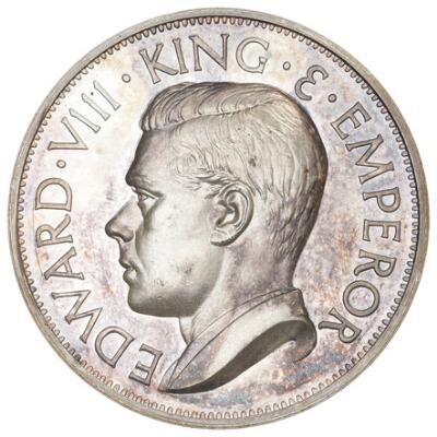 Bermuda, Edward VIII, Crown 1936 "Fantasy Coin", Ag, 30.47 g 917/1000