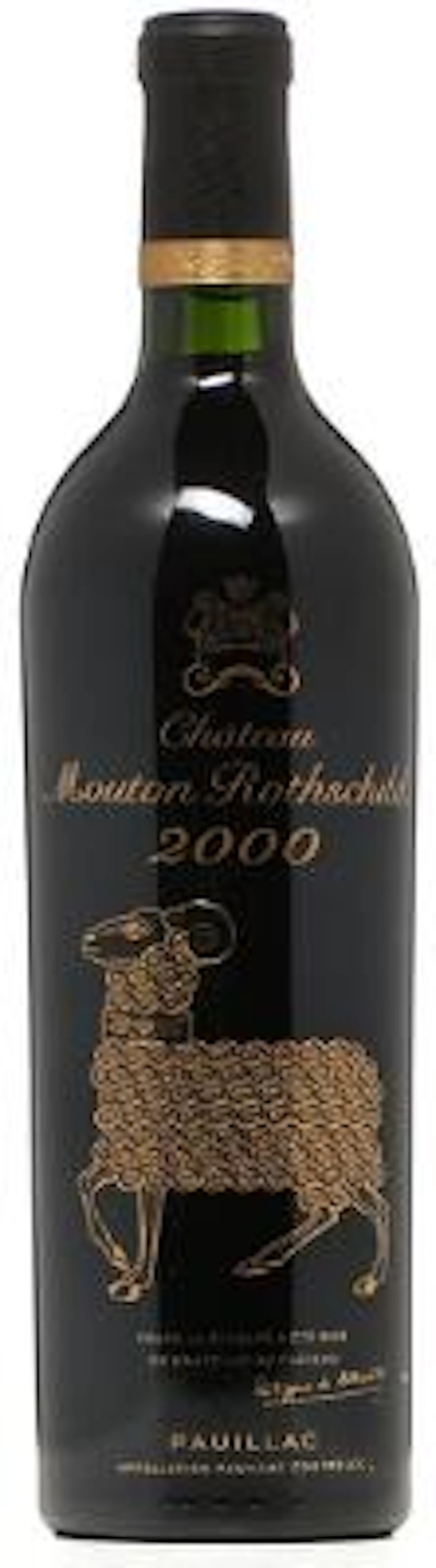 1 bt. Château Mouton Rothschild, Pauillac. 1. Cru Classé 2000 A (hf/in).