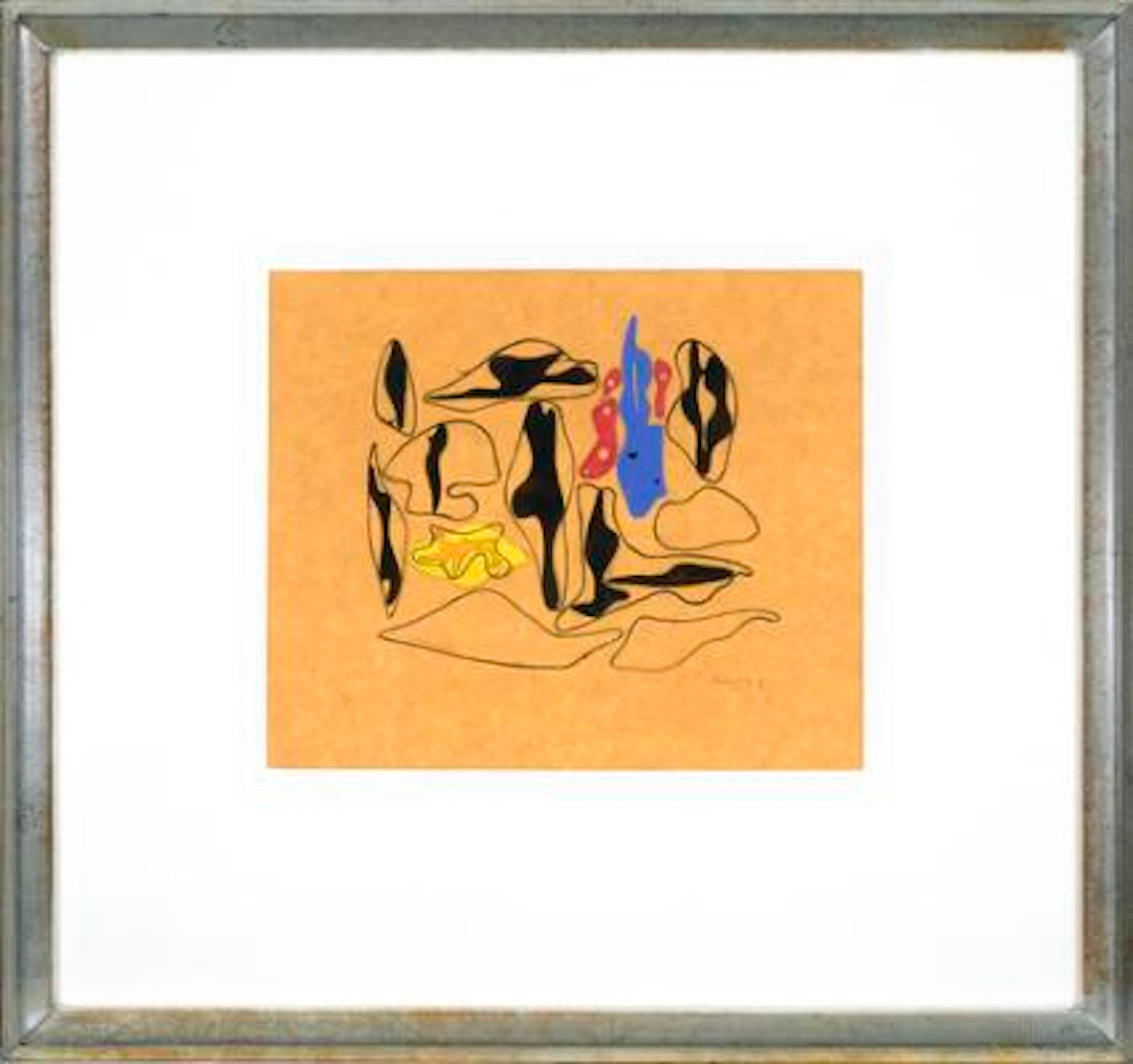 Asger Jorn: "Pigen i ilden", 1938 (1939). Signed Asger J. Watercolour