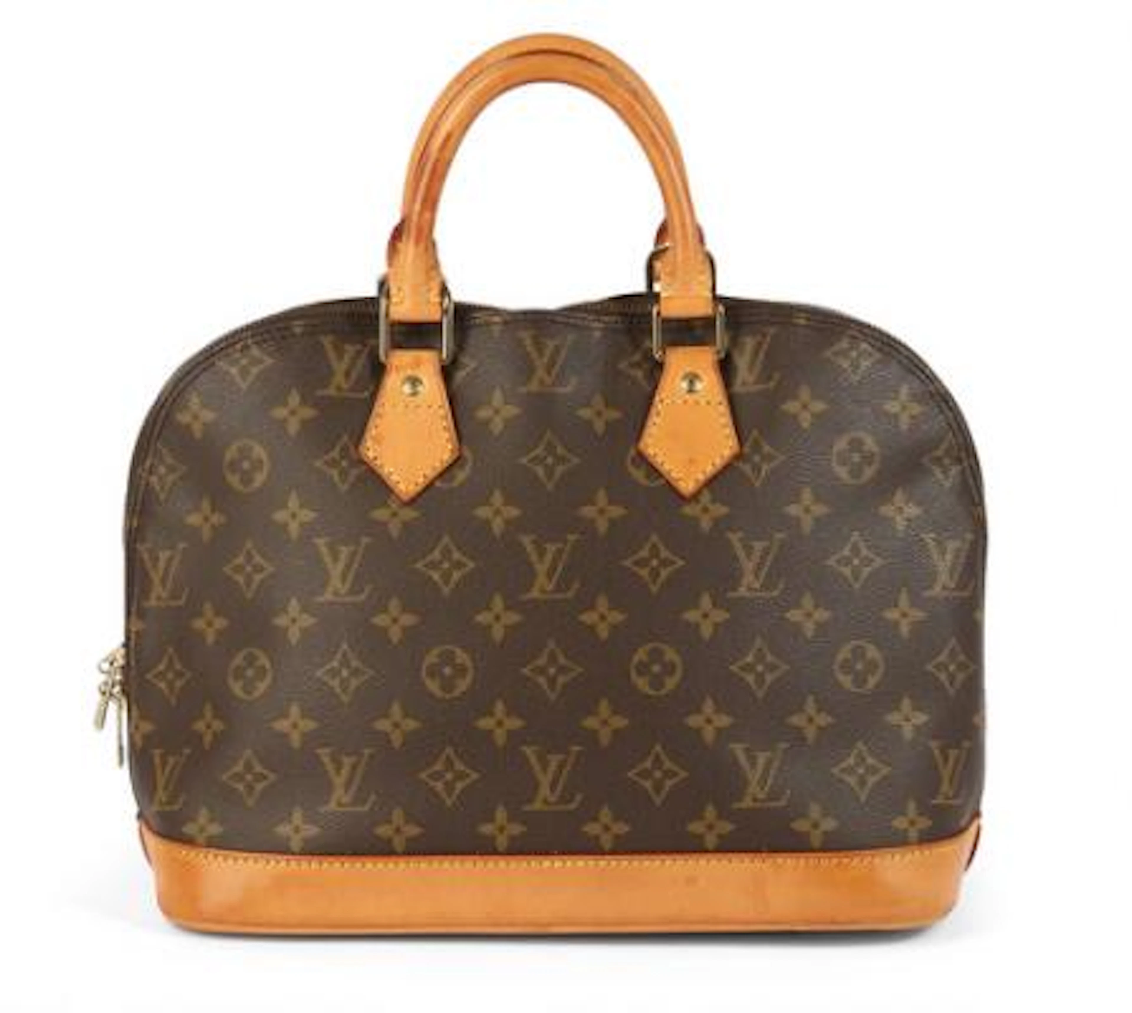 Louis Vuitton: An "Alma PM" handbag of brown monogram canvas with
