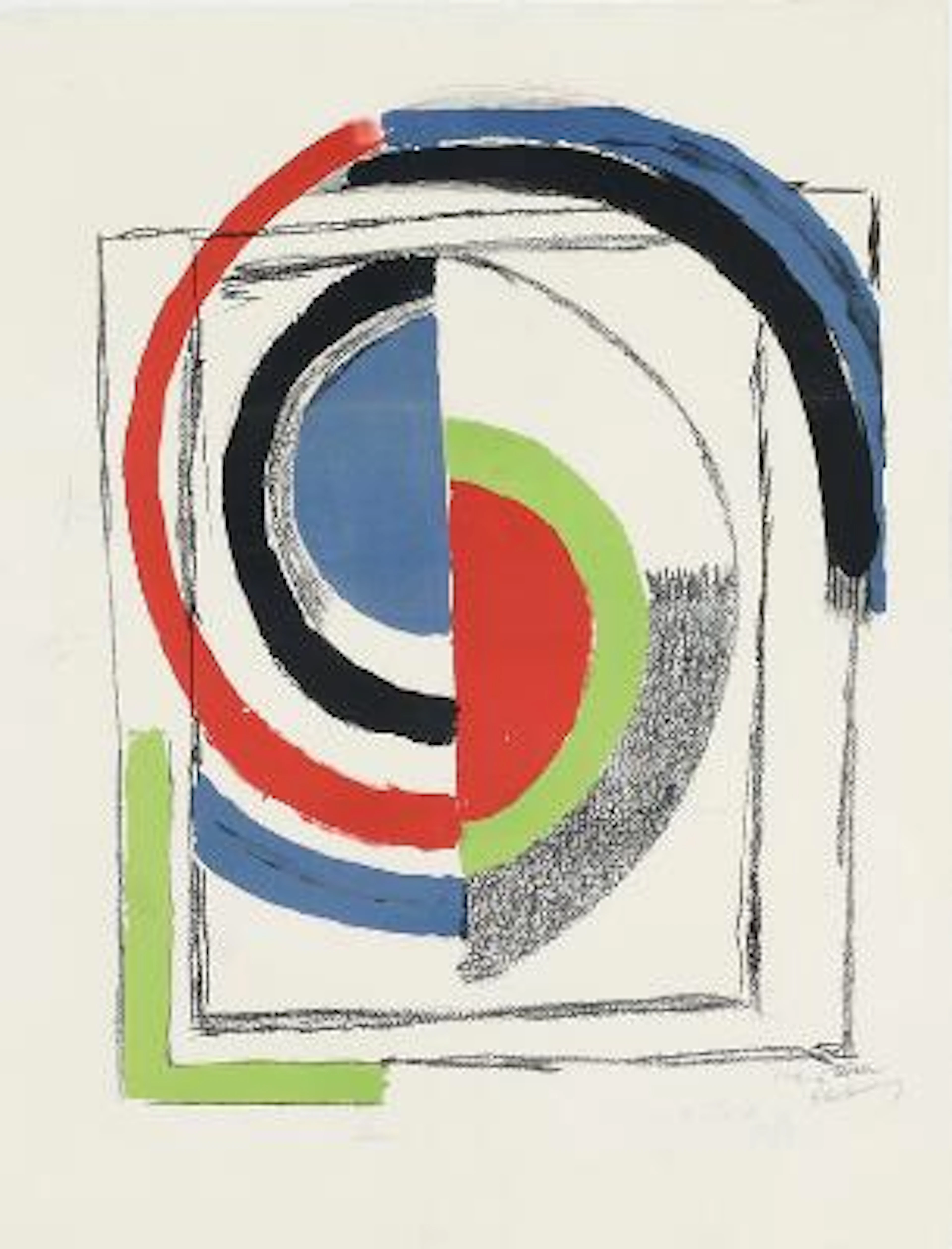 Sonia Delaunay: "À jour". Signed S. Delaunay, bon à tirer and with