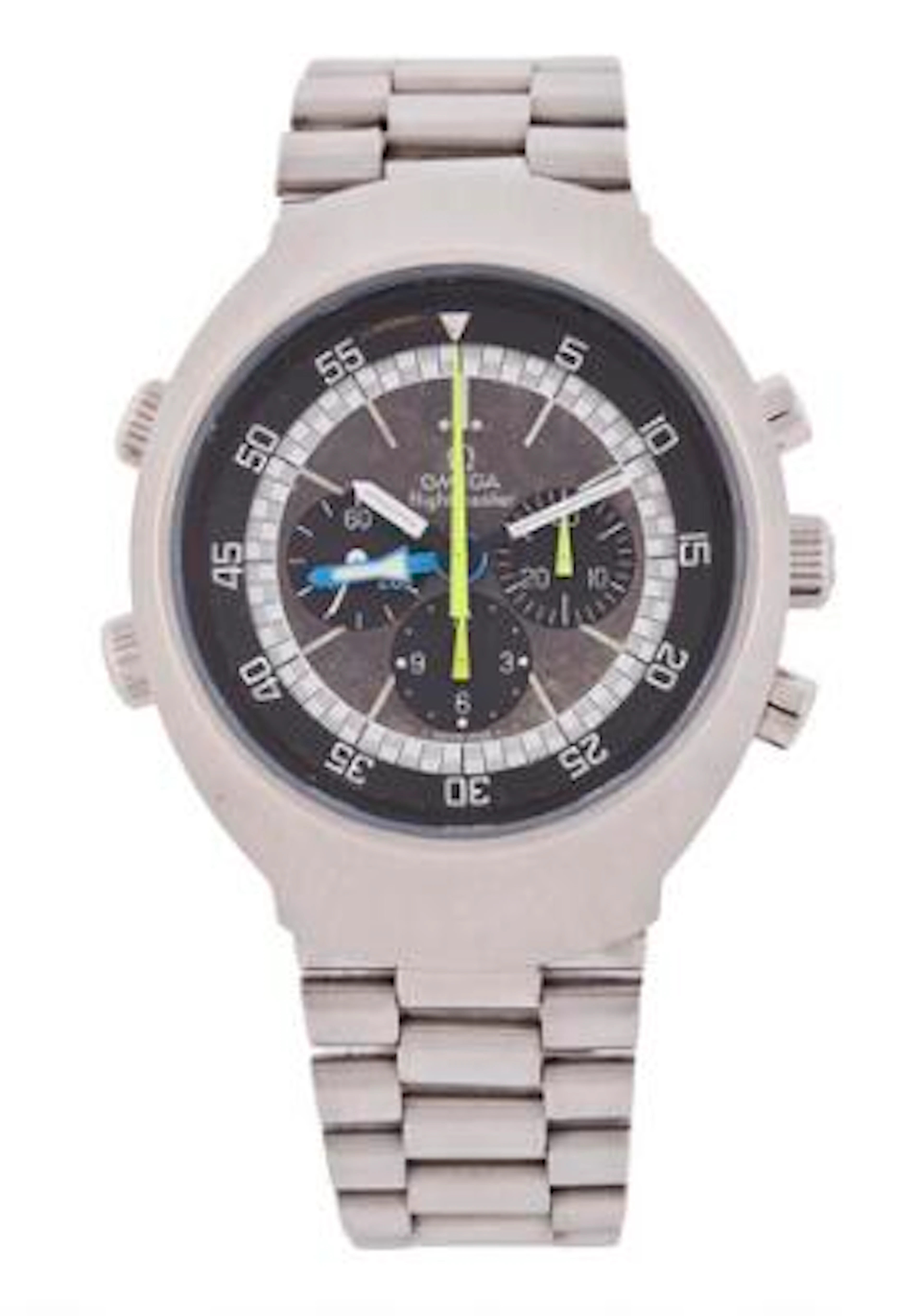 Omega: Flightmaster of steel, ref. 145.036. Mechanical movement with