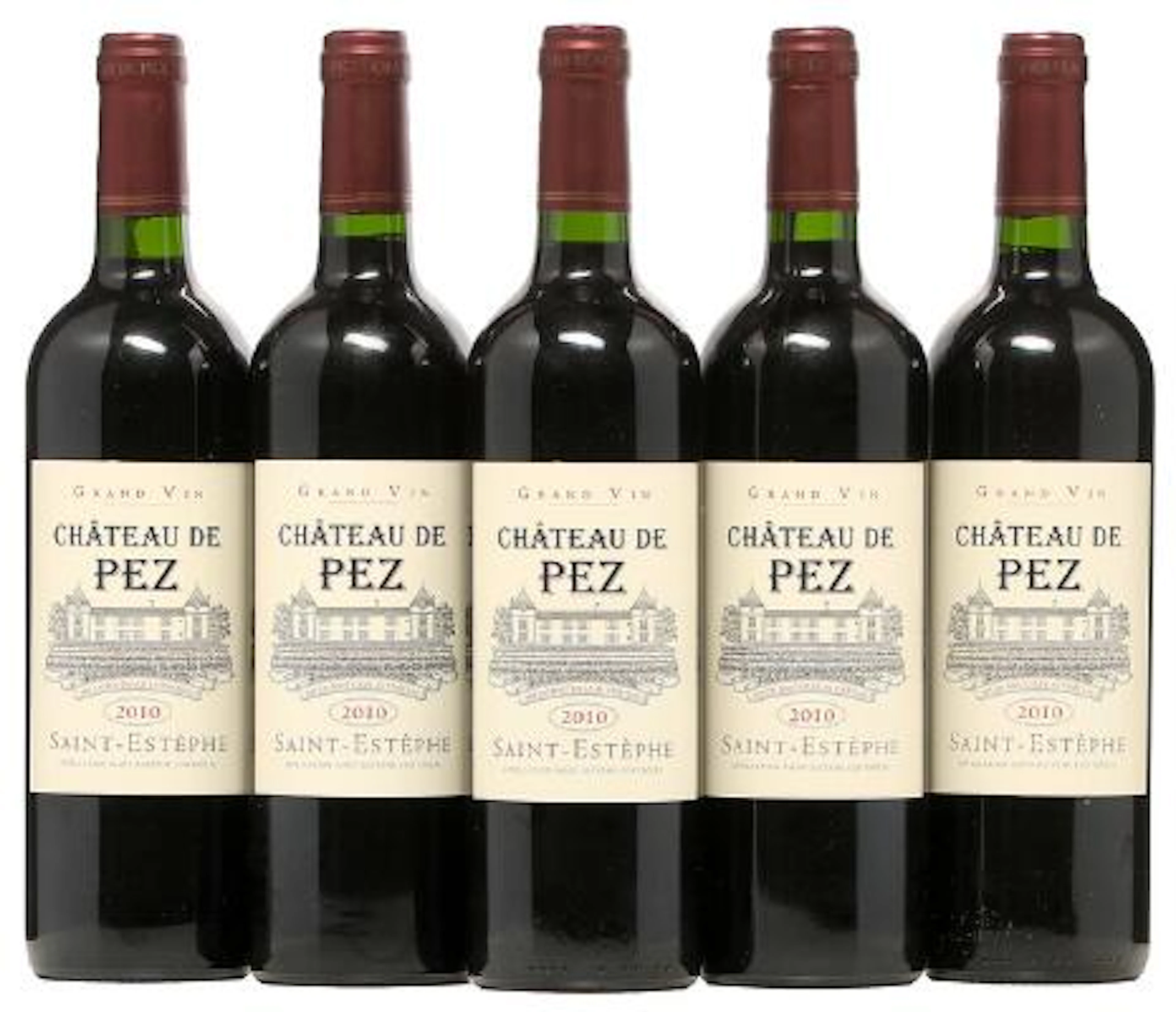 5 bts. Château de Pez, Saint-Estephe 2010 A (hf/in). – Bruun Rasmussen