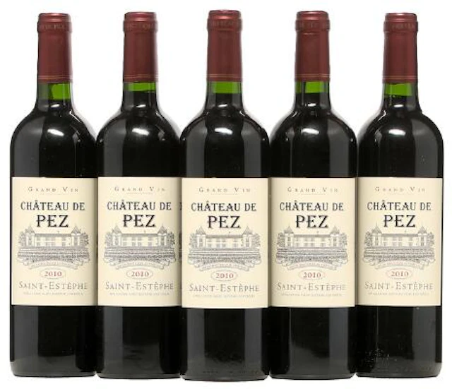 5 bts. Château de Pez, Saint-Estephe 2010 A (hf/in). – Bruun Rasmussen