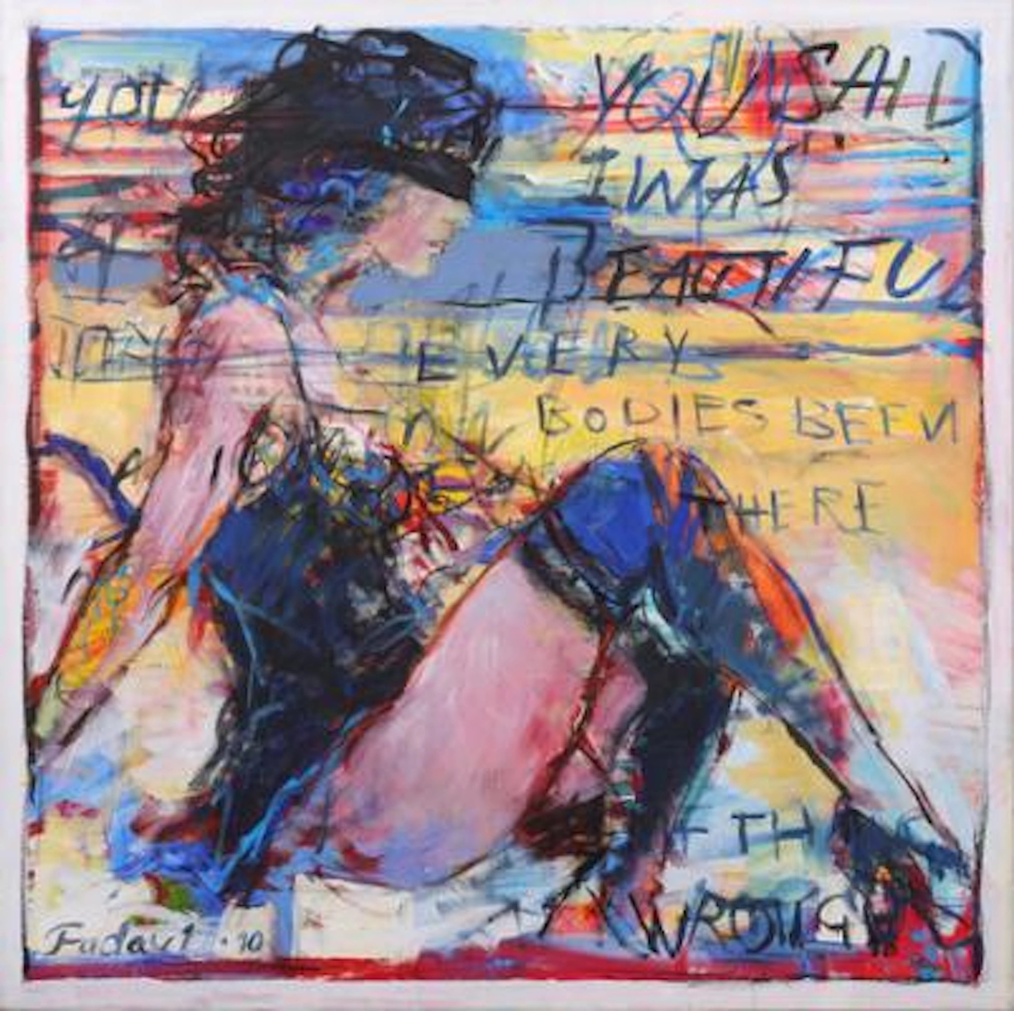 Saeed Fadavi: Untitled. Signed Fadavi 10. Acrylic on canvas. 130 x