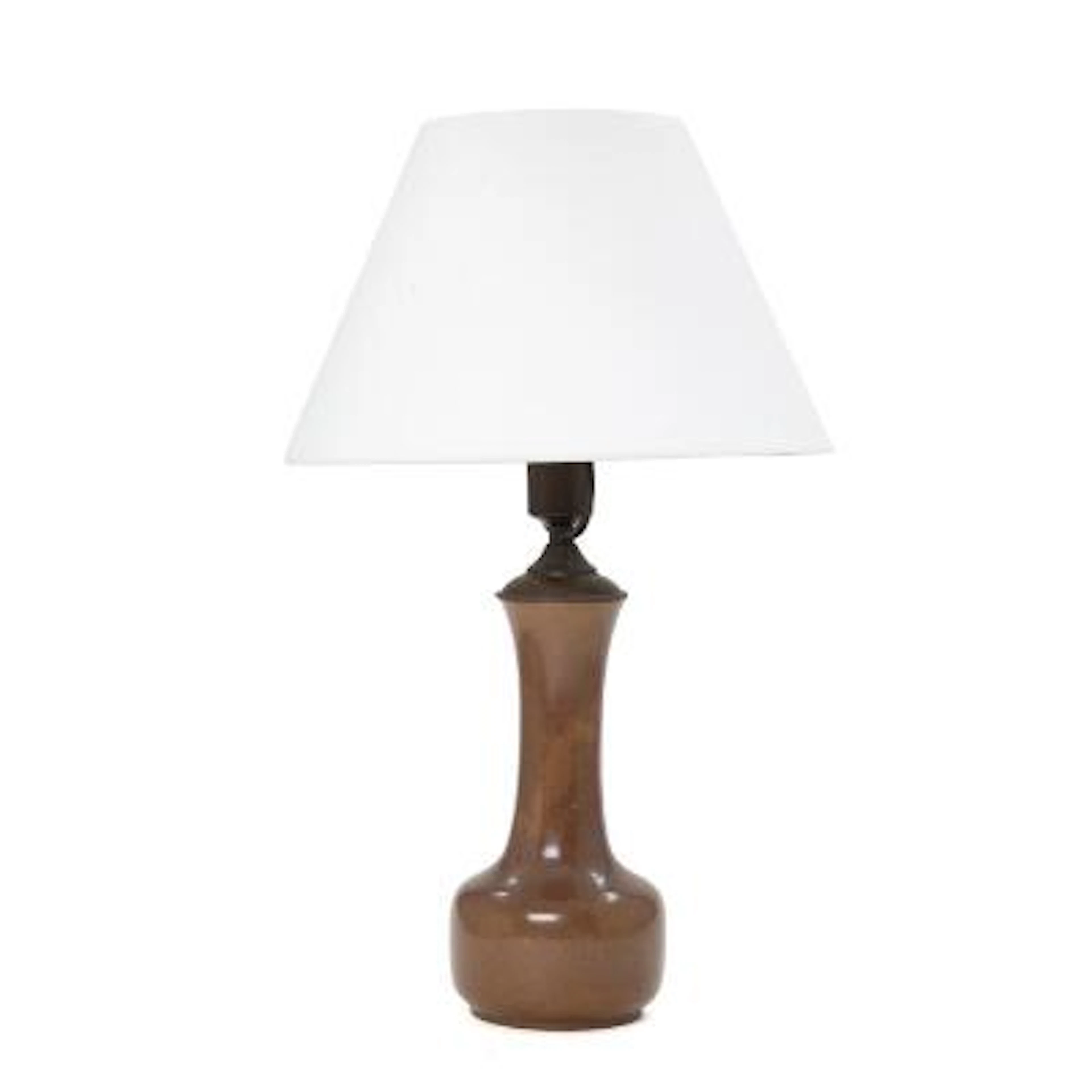 Danish ceramist: A stoneware tablelamp. Manufactured at Bing & Grøndahl.