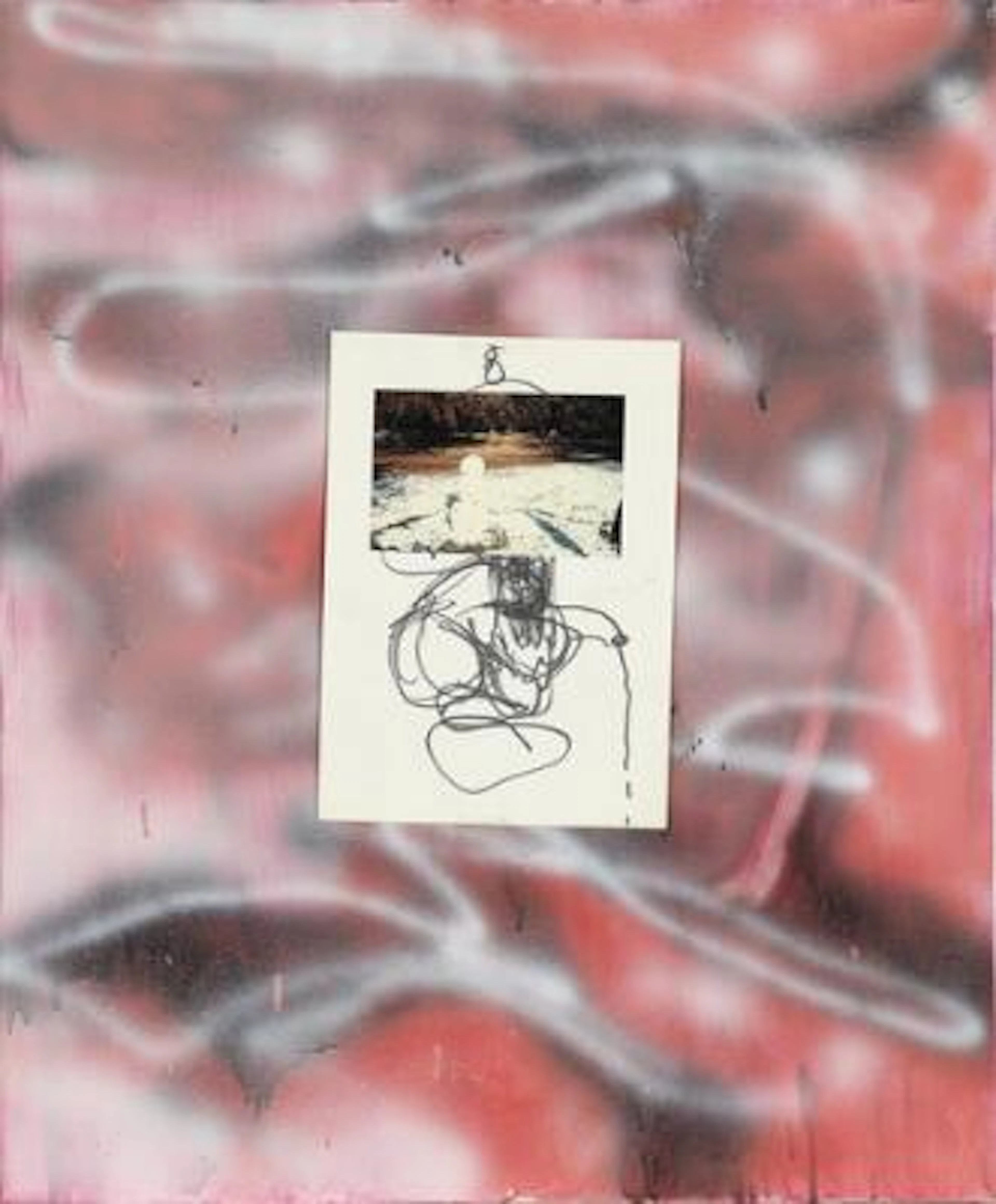 Peter Bonde: Untitled, 1997. Signed on the reverse. Oil and collage