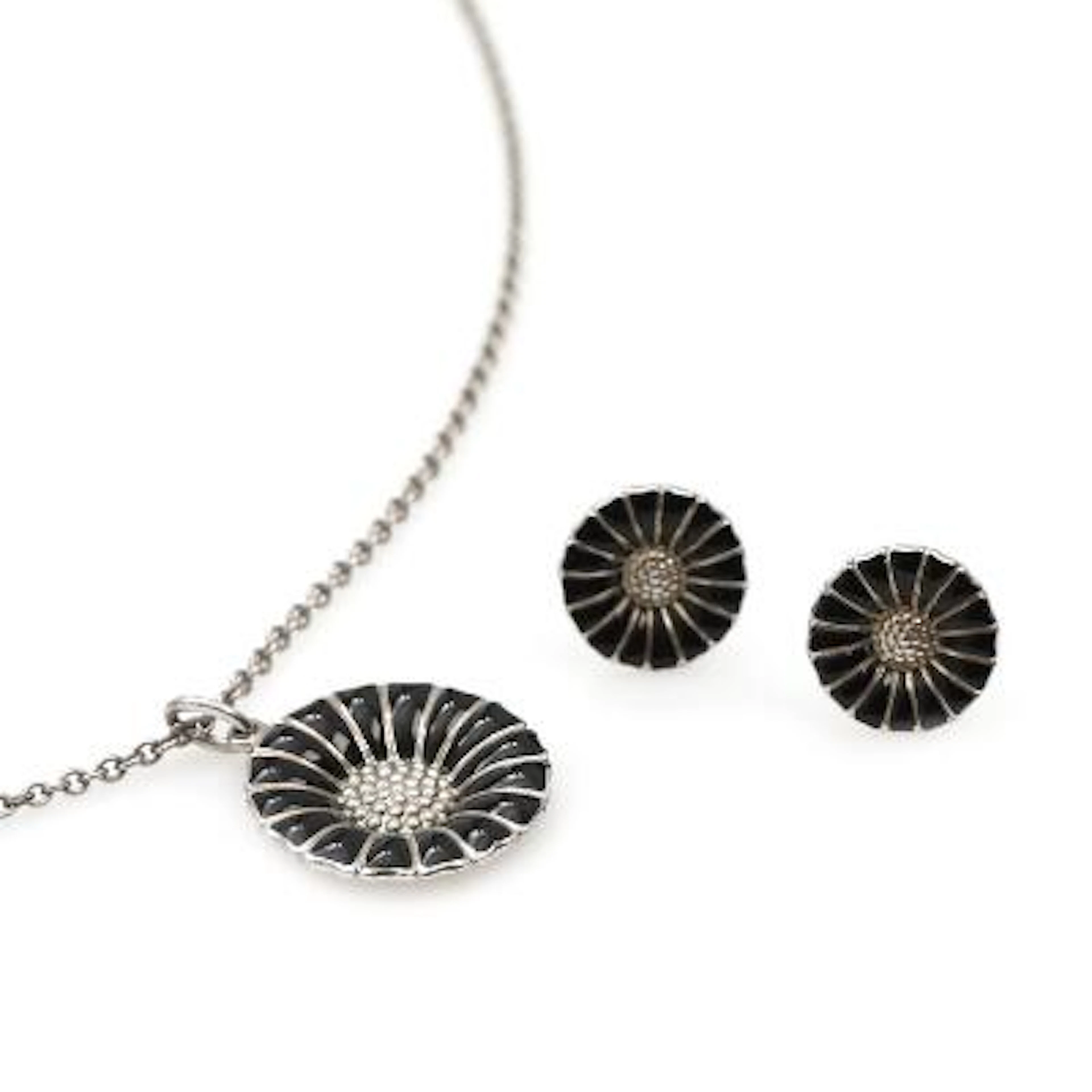 Georg Jensen, Georg Jensen: A pair of "Daisy" sterling silver and