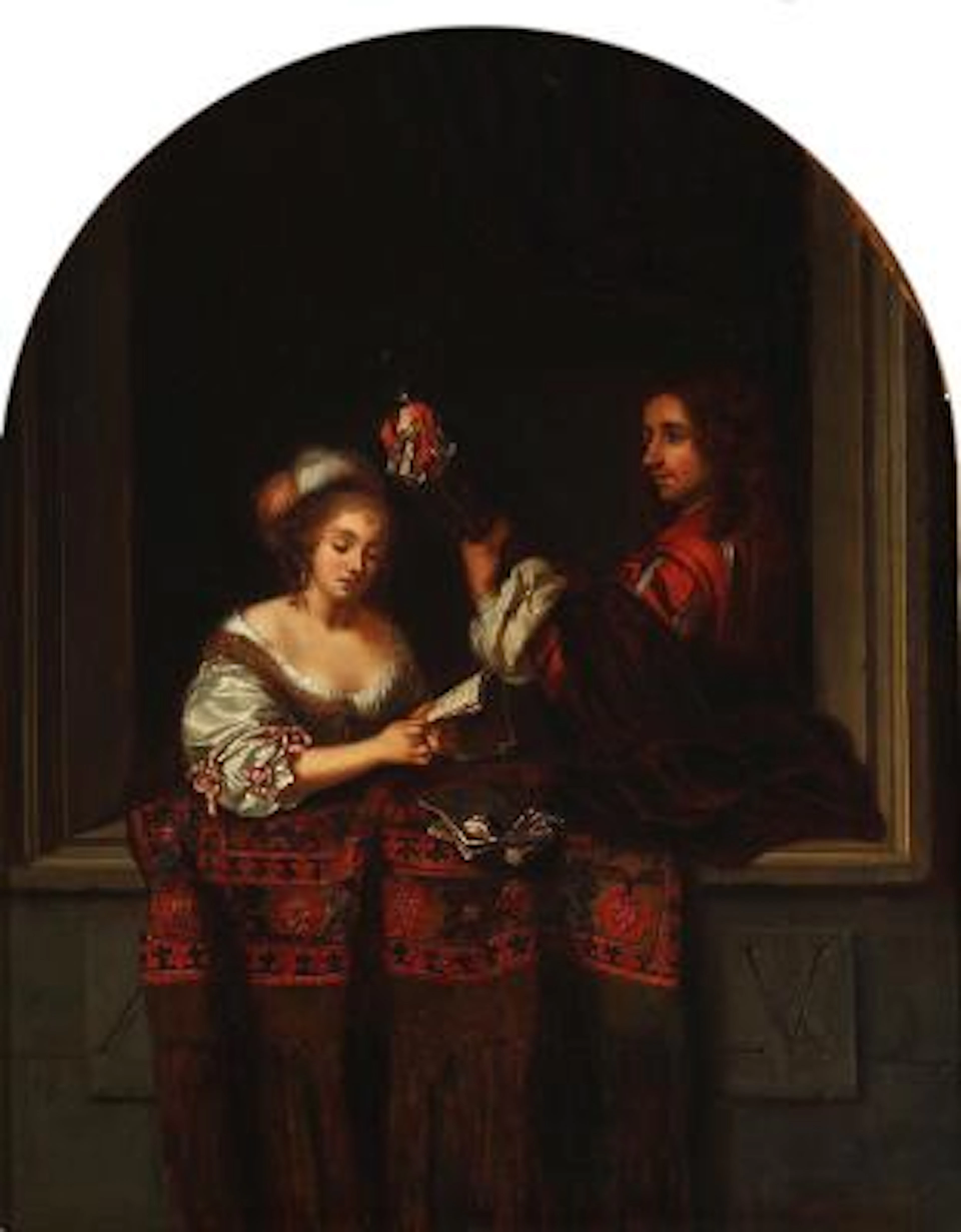 Caspar Netscherafter, 20th century: A singing lady and a lute-playing