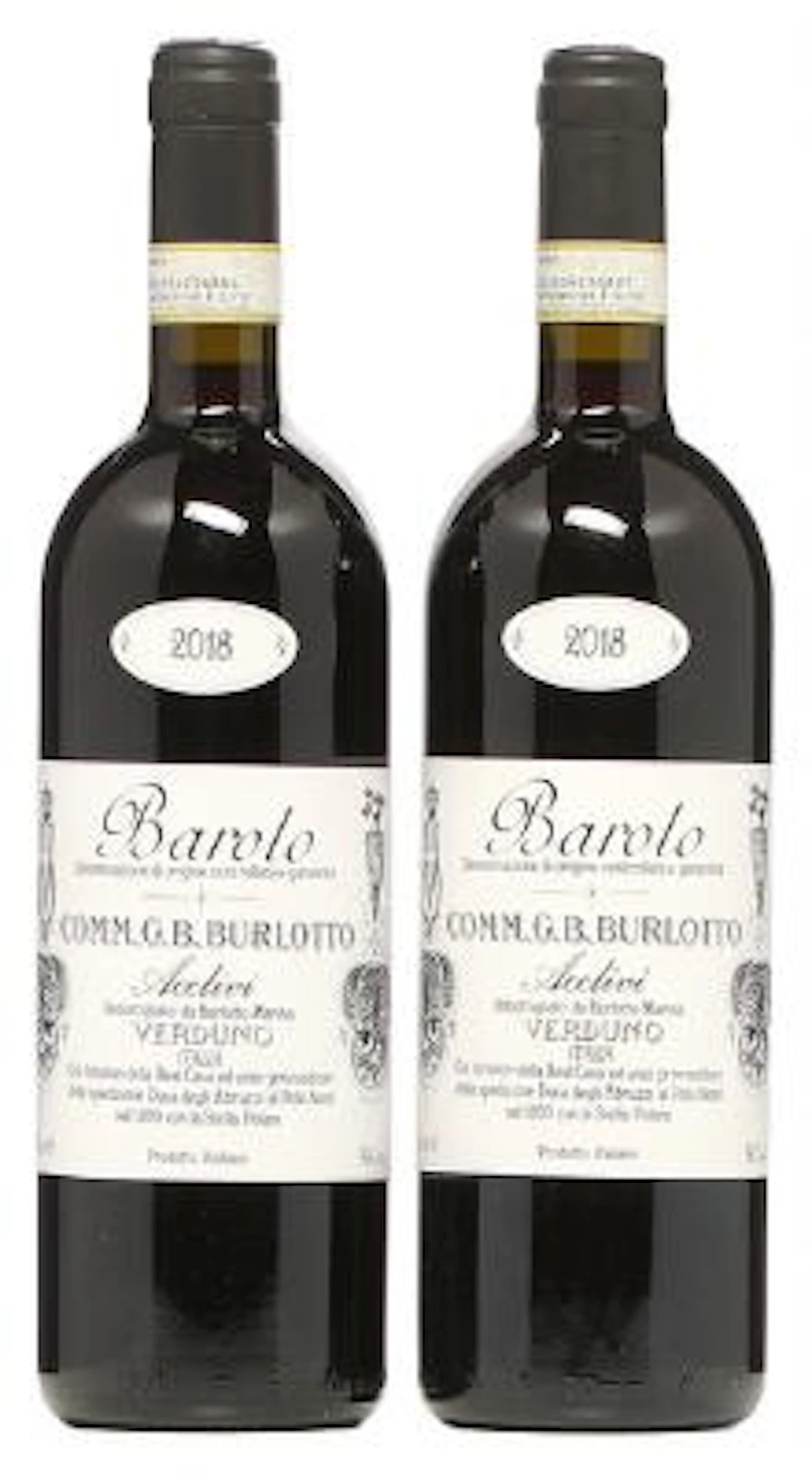 2 bts. Barolo "Vigneto Acclivi", Comm. G. B. Burlotto 2018 A (hf/in).