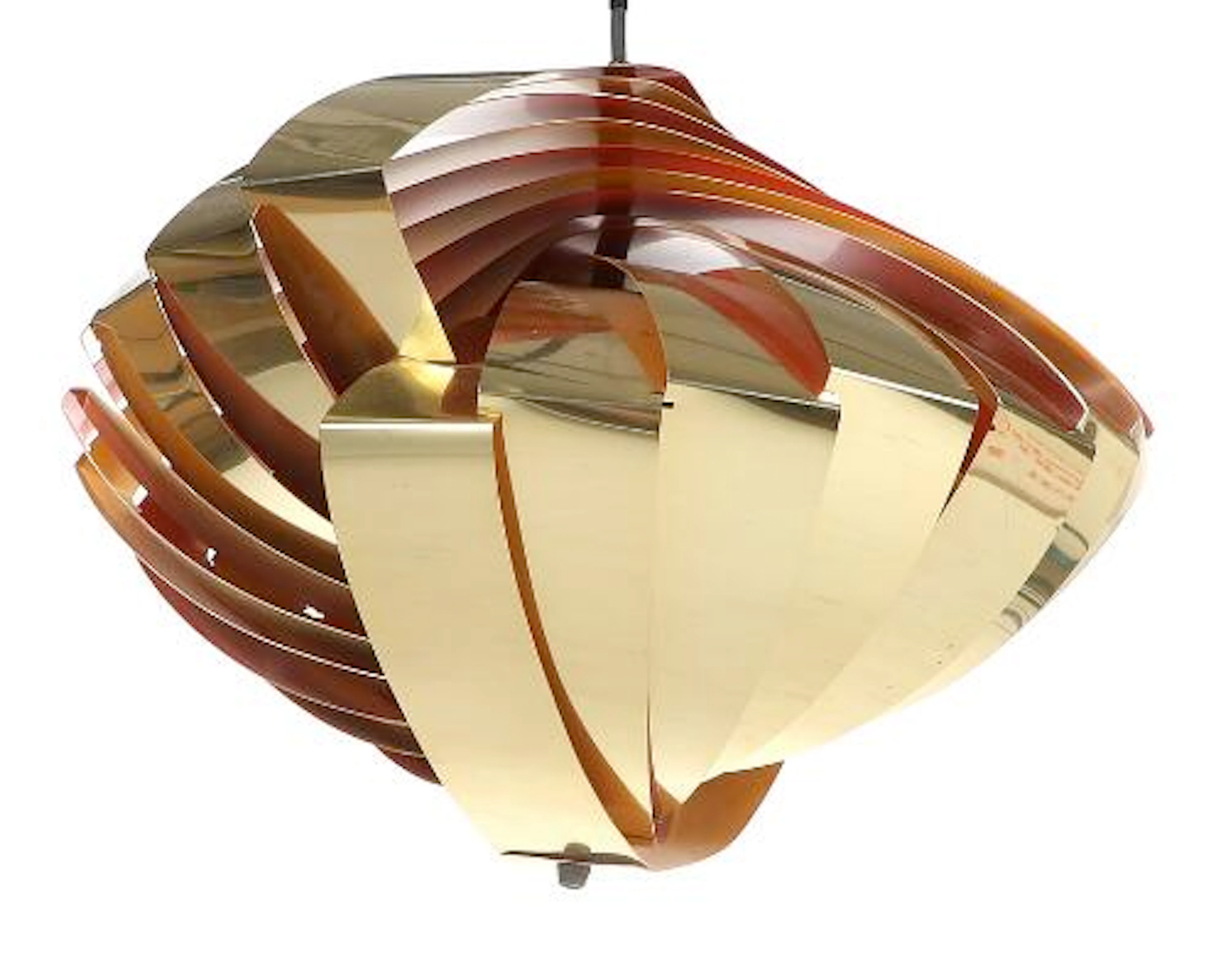 Louis Weisdorf: “Conch Lamp”. Brass pendant. Model P483. Formgivet