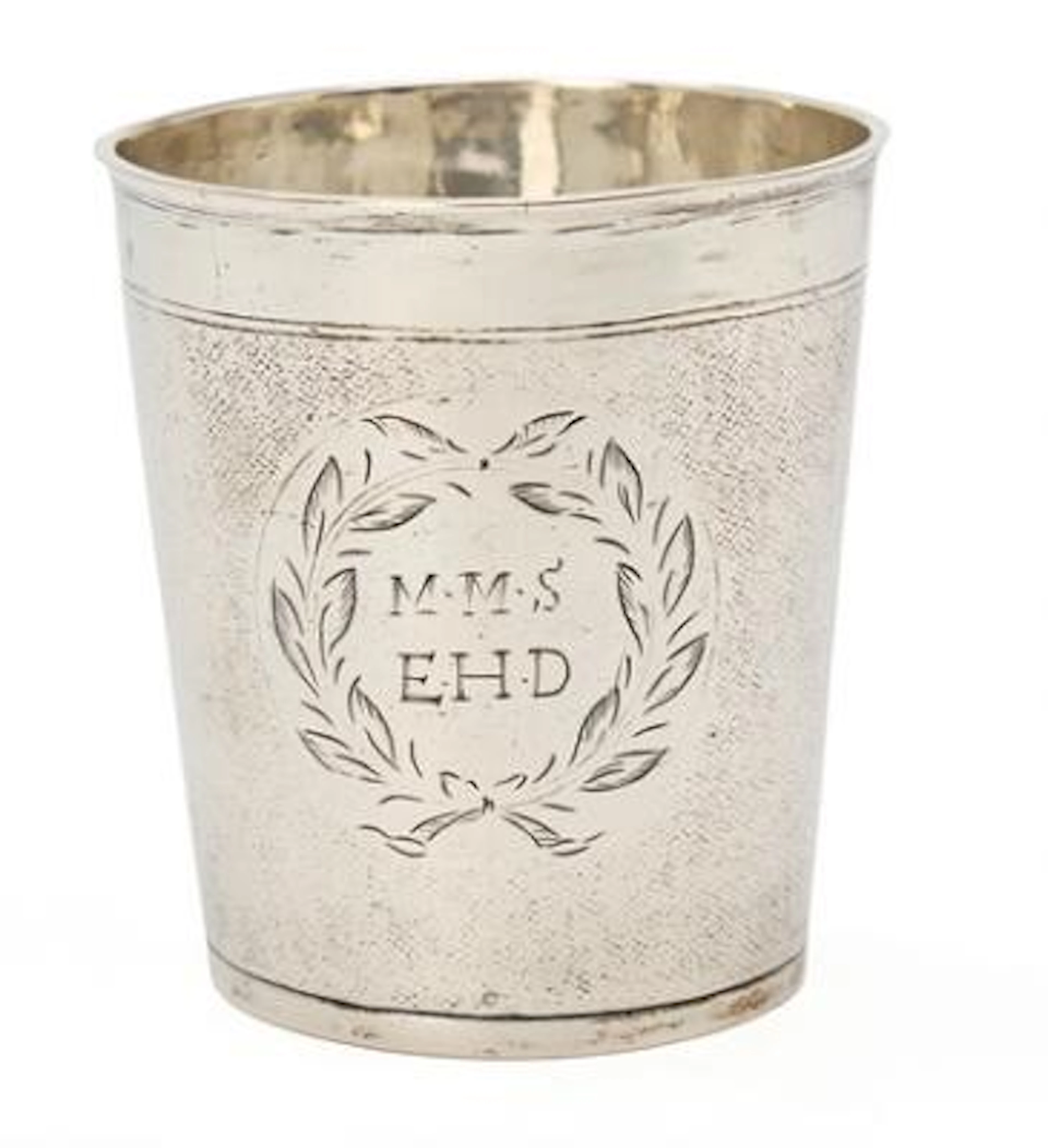 A Danish Baroque silver beaker. Maker Dionis Willadsen, licensed in