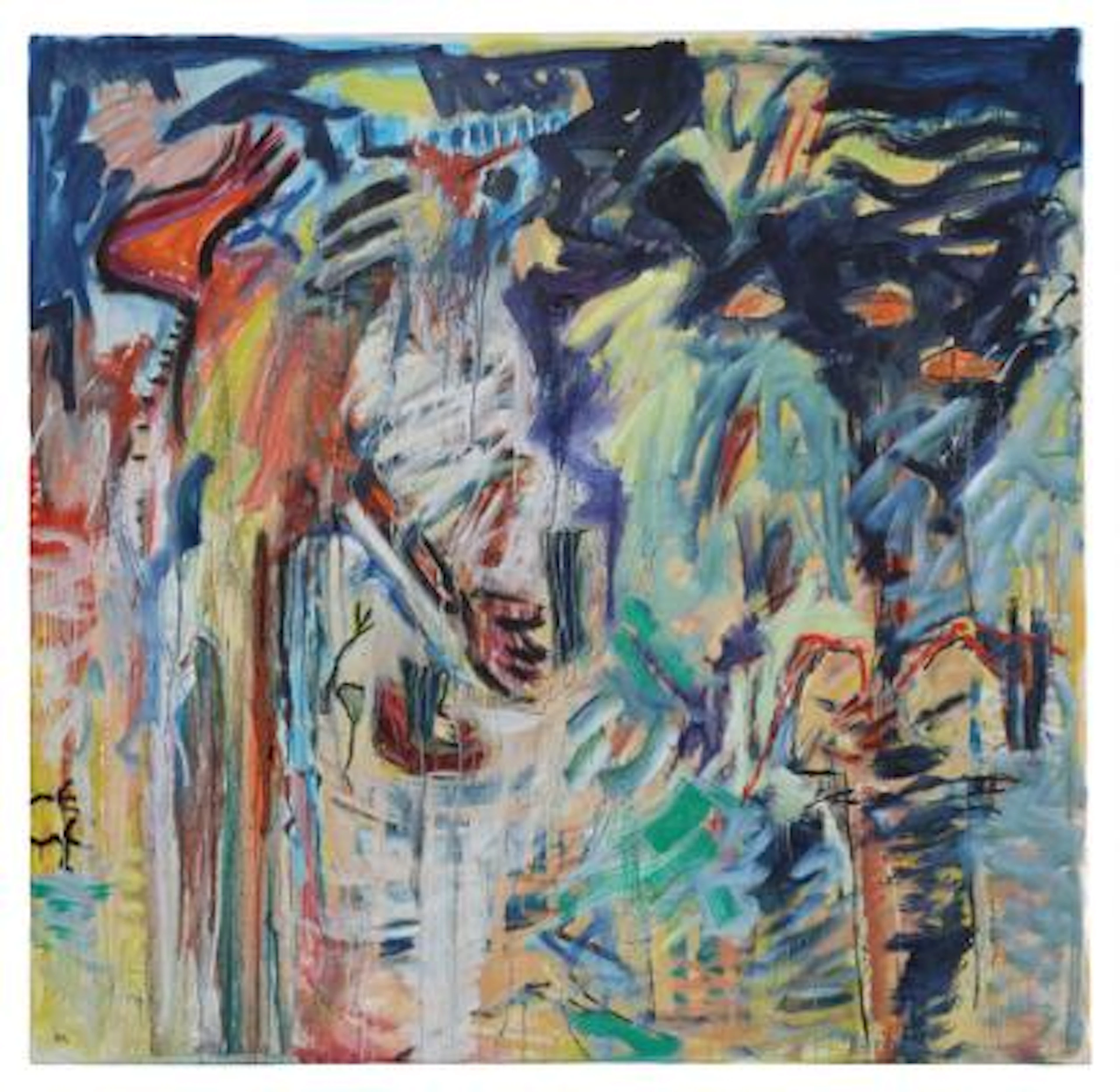 Jørgen Mogensen: Untitled. Signed JM. Oil on cavnas. 200 x 205 cm.