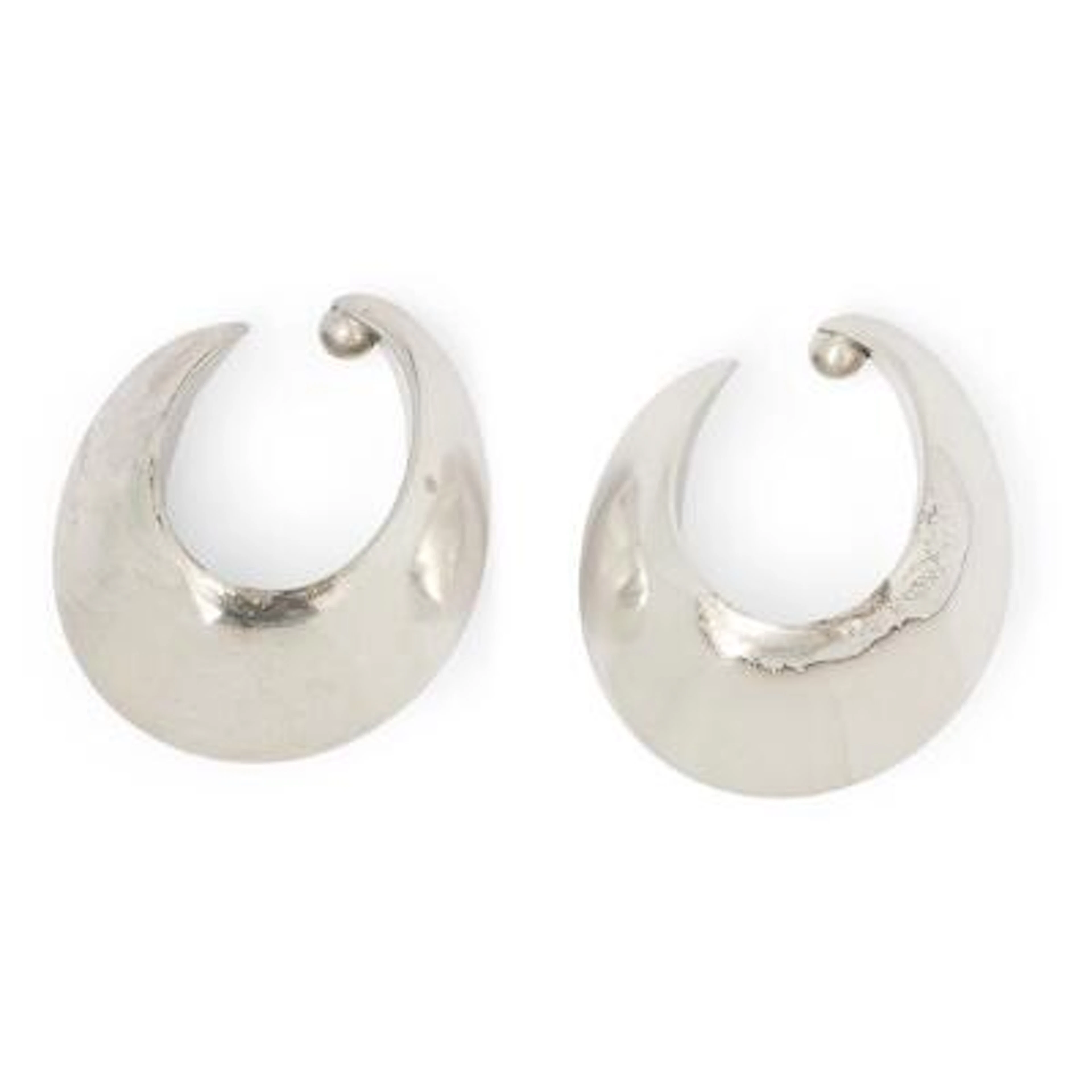 Nanna Ditzel: A pair of ear pendants of sterling silver. Design no.