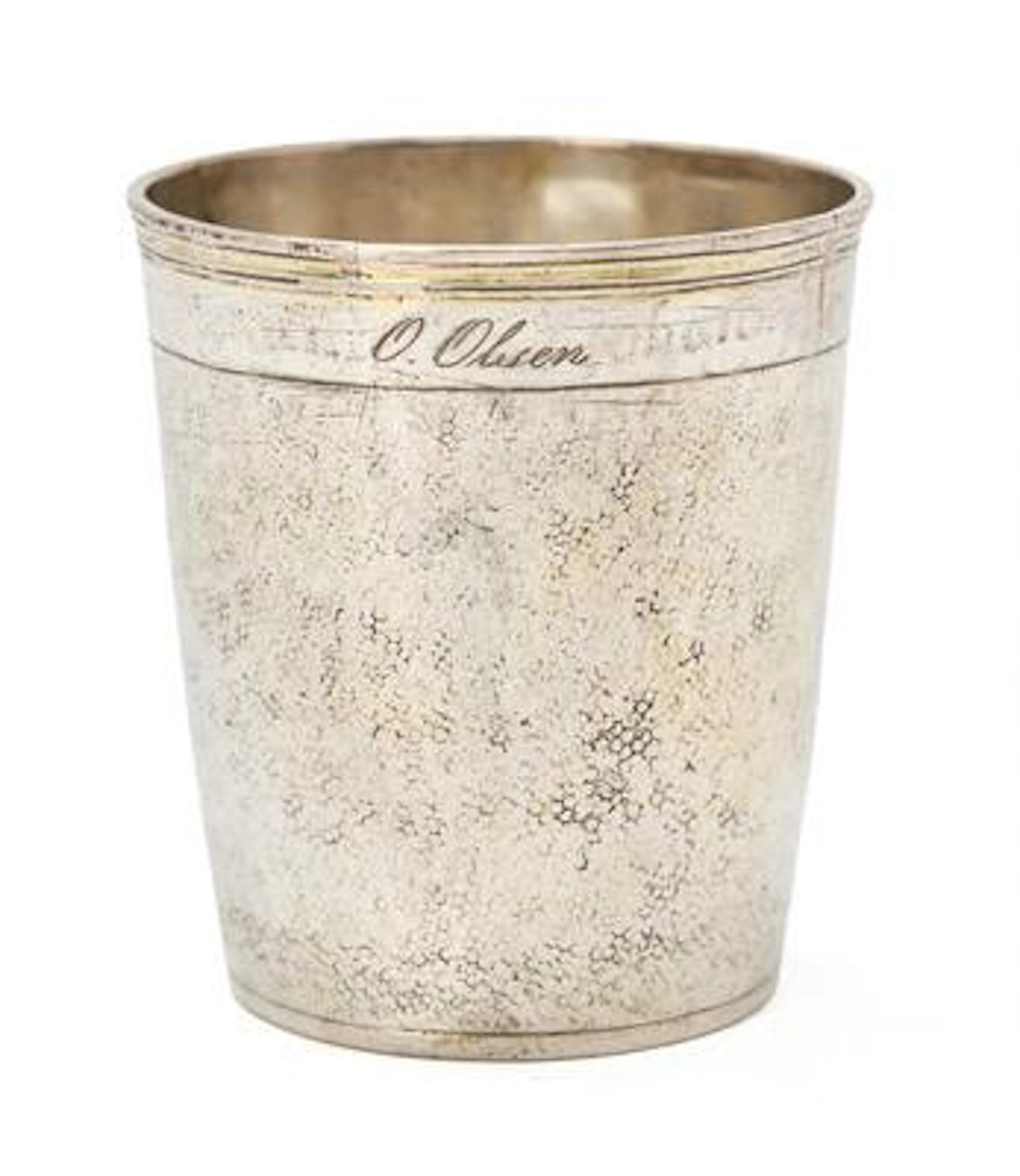 A Danish Baroque silver beaker. Maker Carsten Lauridsen, Copenhagen
