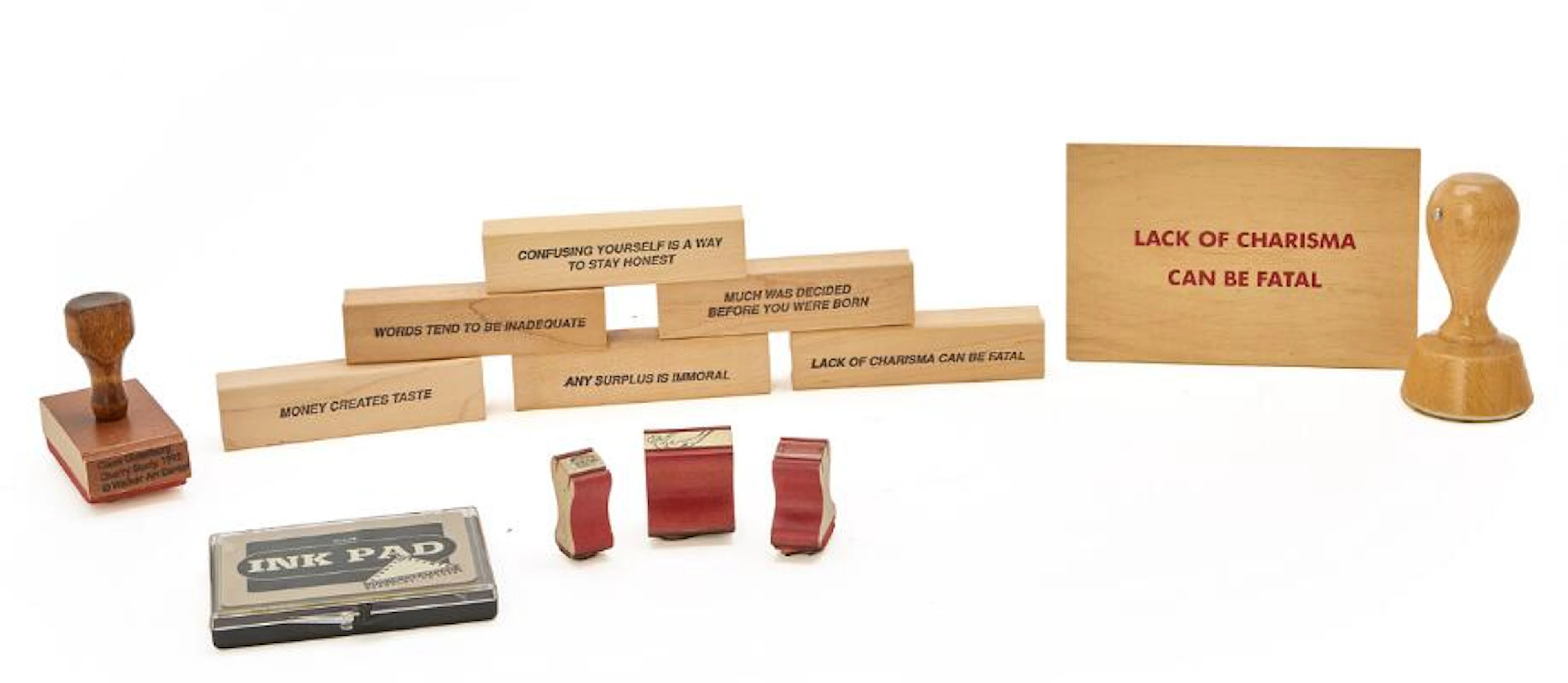 Jenny Holzer: Walker Art Center, 1992. A boxed set of six rubber stamps