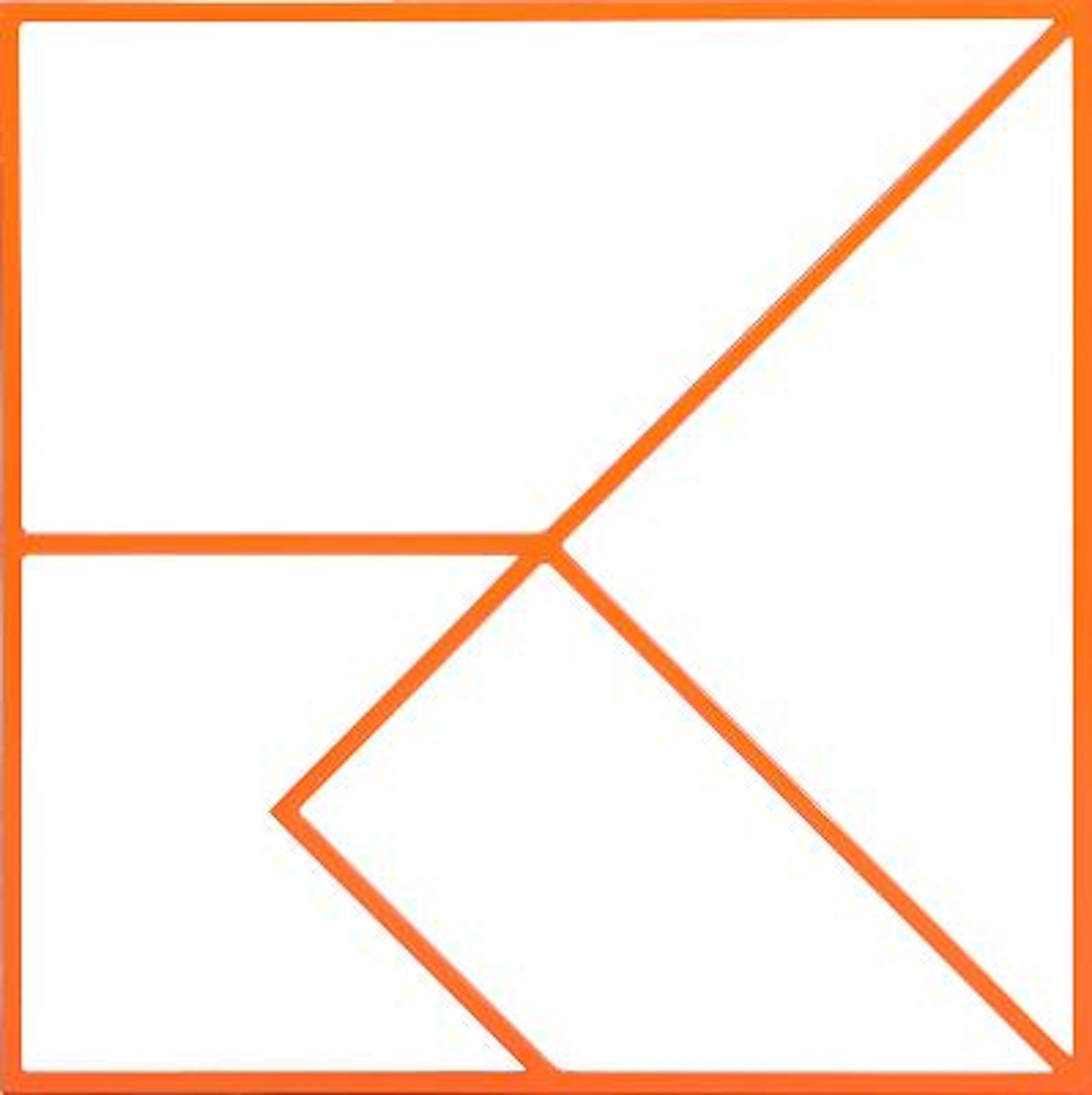 Poul Kjærholm: “Logo”. Orange lacquered metal sign. Manufactured by