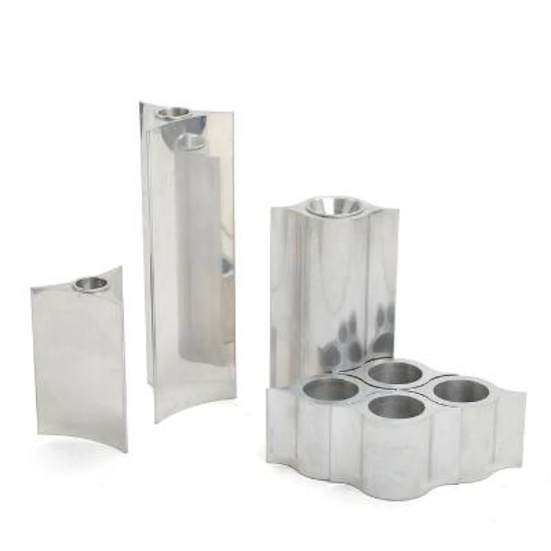 Verner Panton: "Starlight" a.o. Aluminium candlesticks. Manufactured