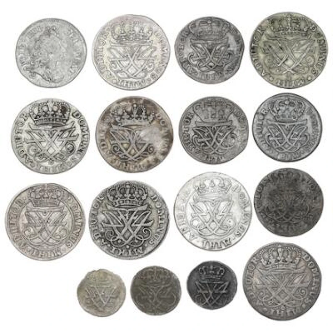 Frederik IV, collection of coins, in total 16 pcs – Bruun Rasmussen Auctioneers