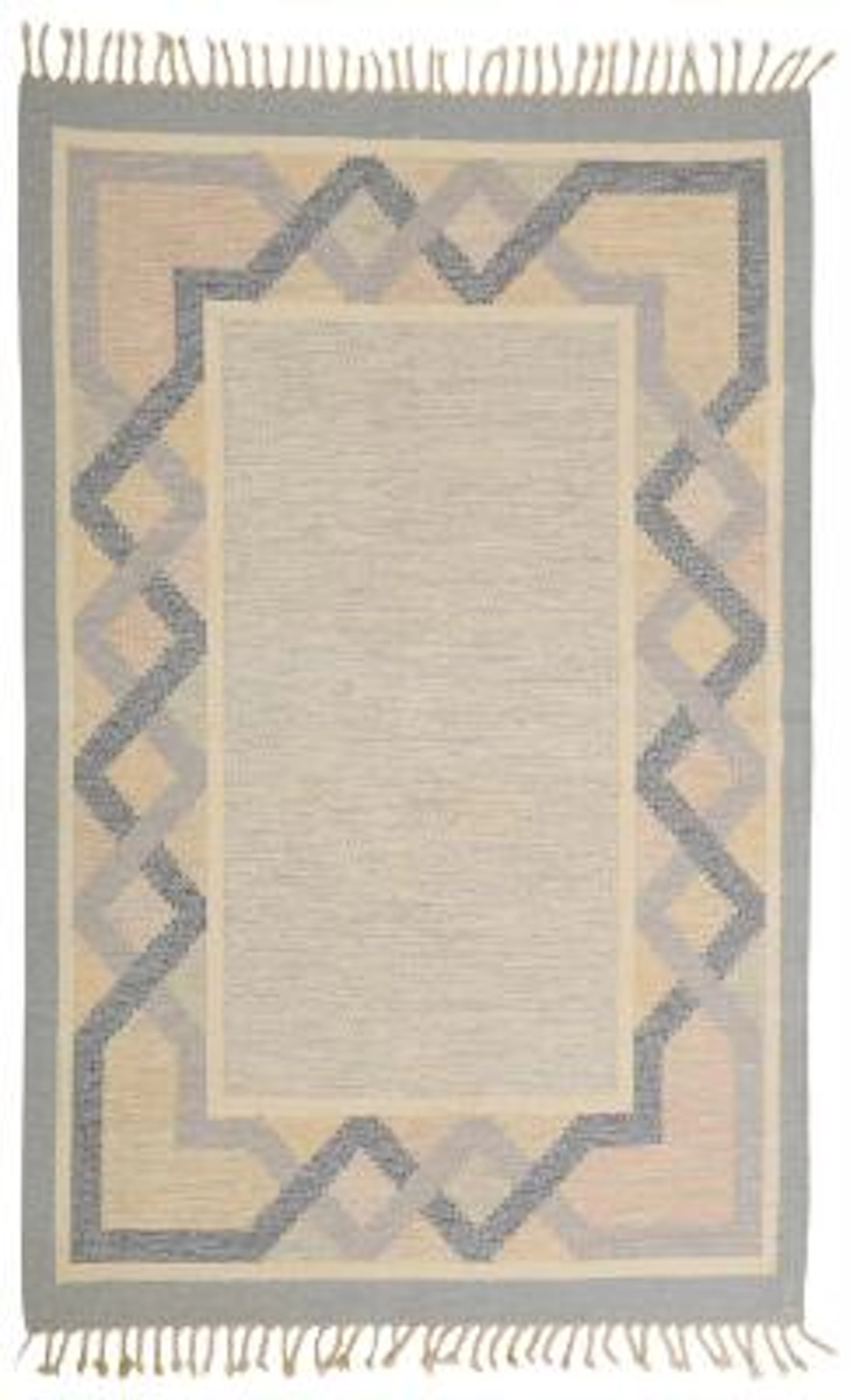 Anna Johanna Ångström: Hand-woven wool rug in "rölakan" flatweave