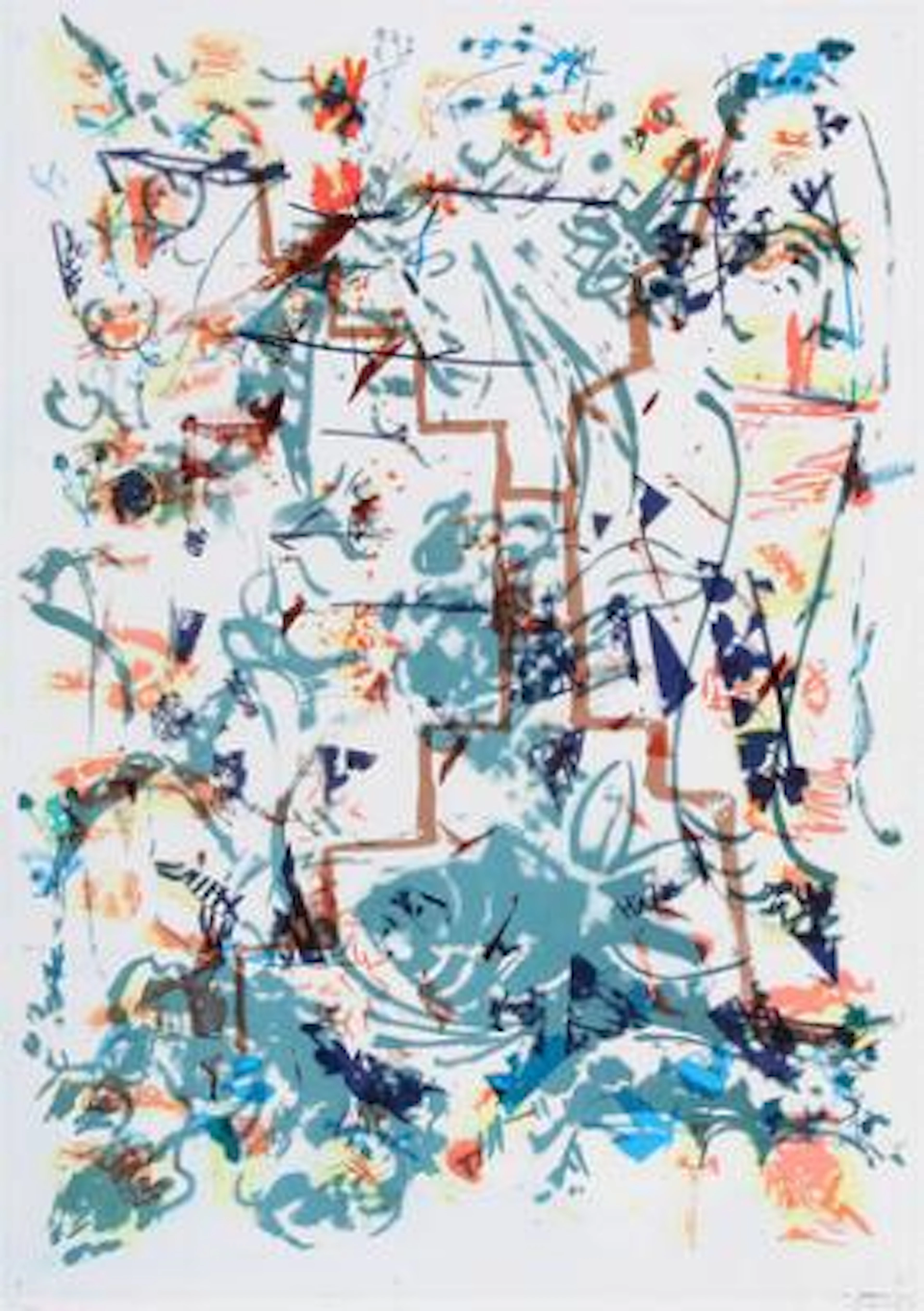 Per Kirkeby: Composition from “Rebeccas Herbarium. Signed Per Kirkeby