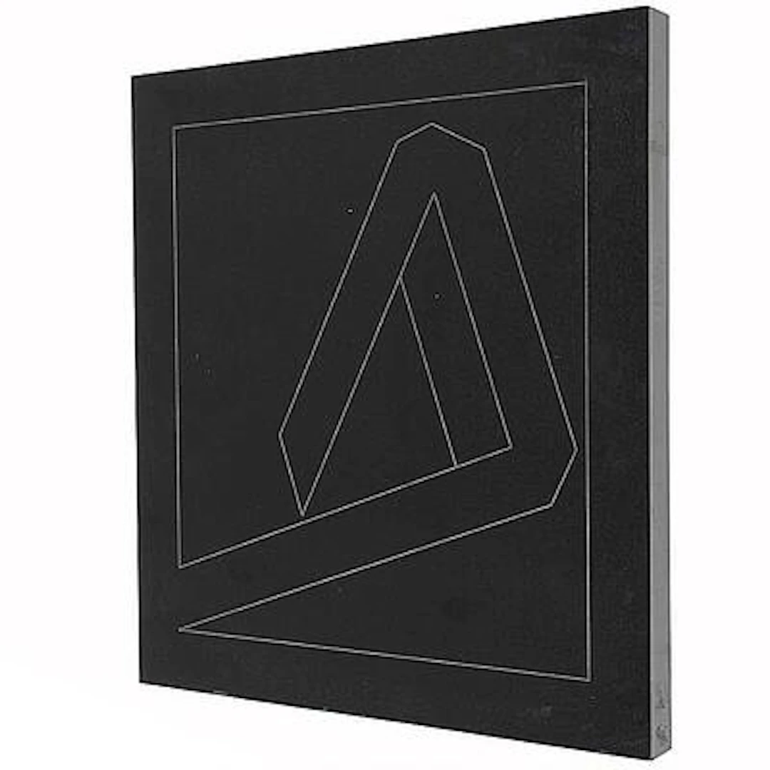 Jørn Larsen: Untitled. Unsigned. Relief in polished black granite