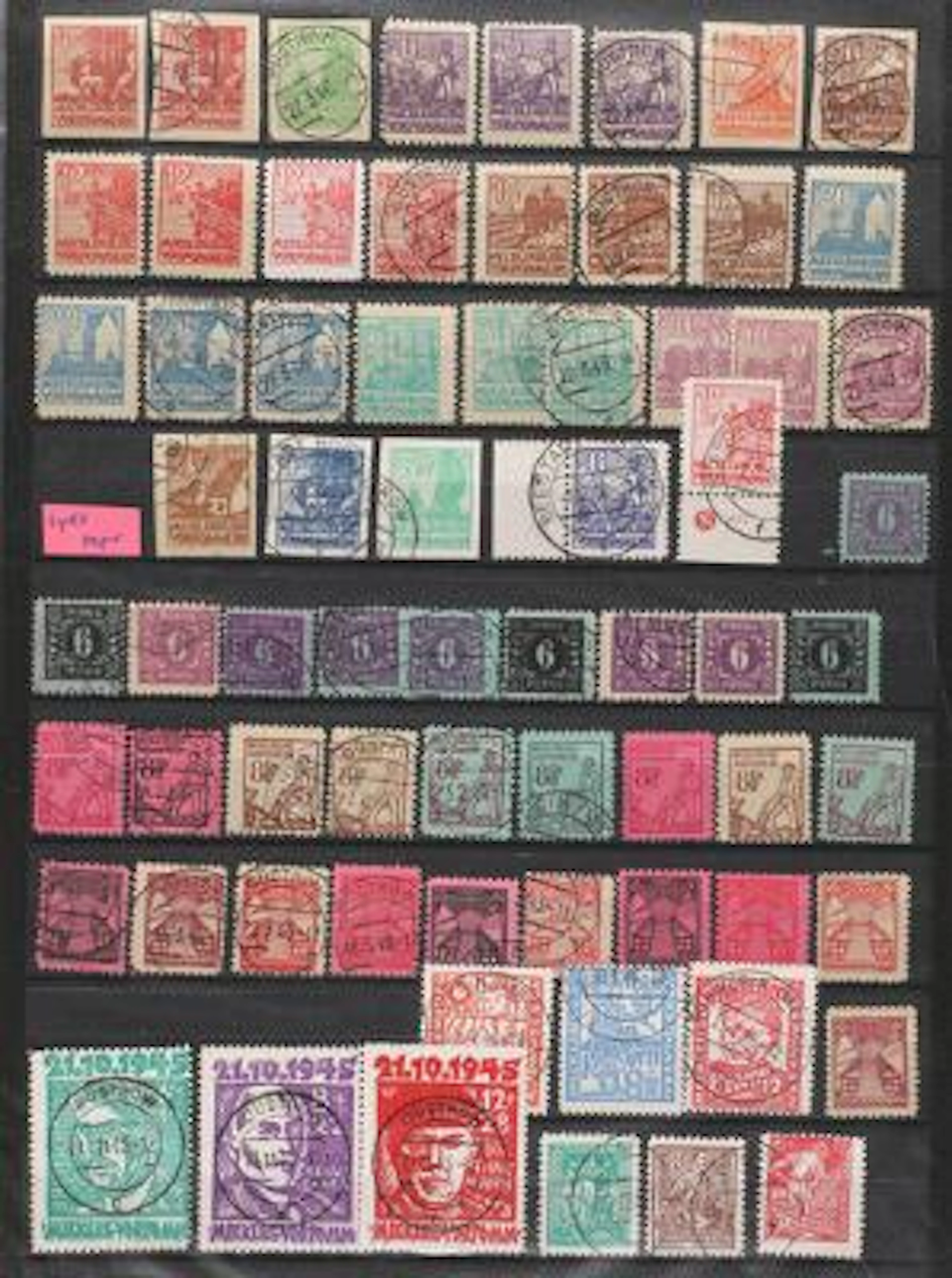 Germany with Areas. Accumulation on stockpages in a ring binder with