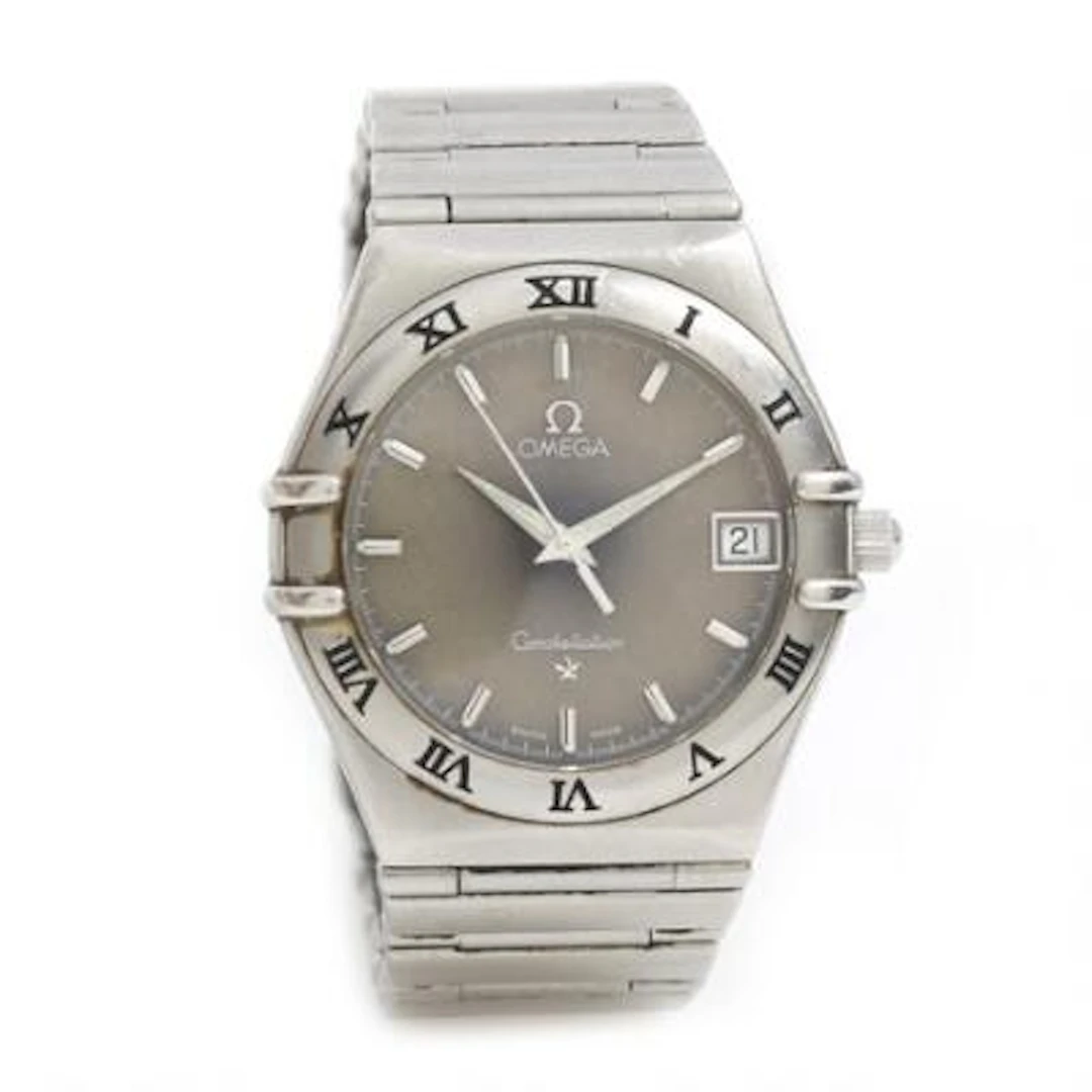 Omega: Constellation of steel with date. Ref. 57914114. Quartz. –