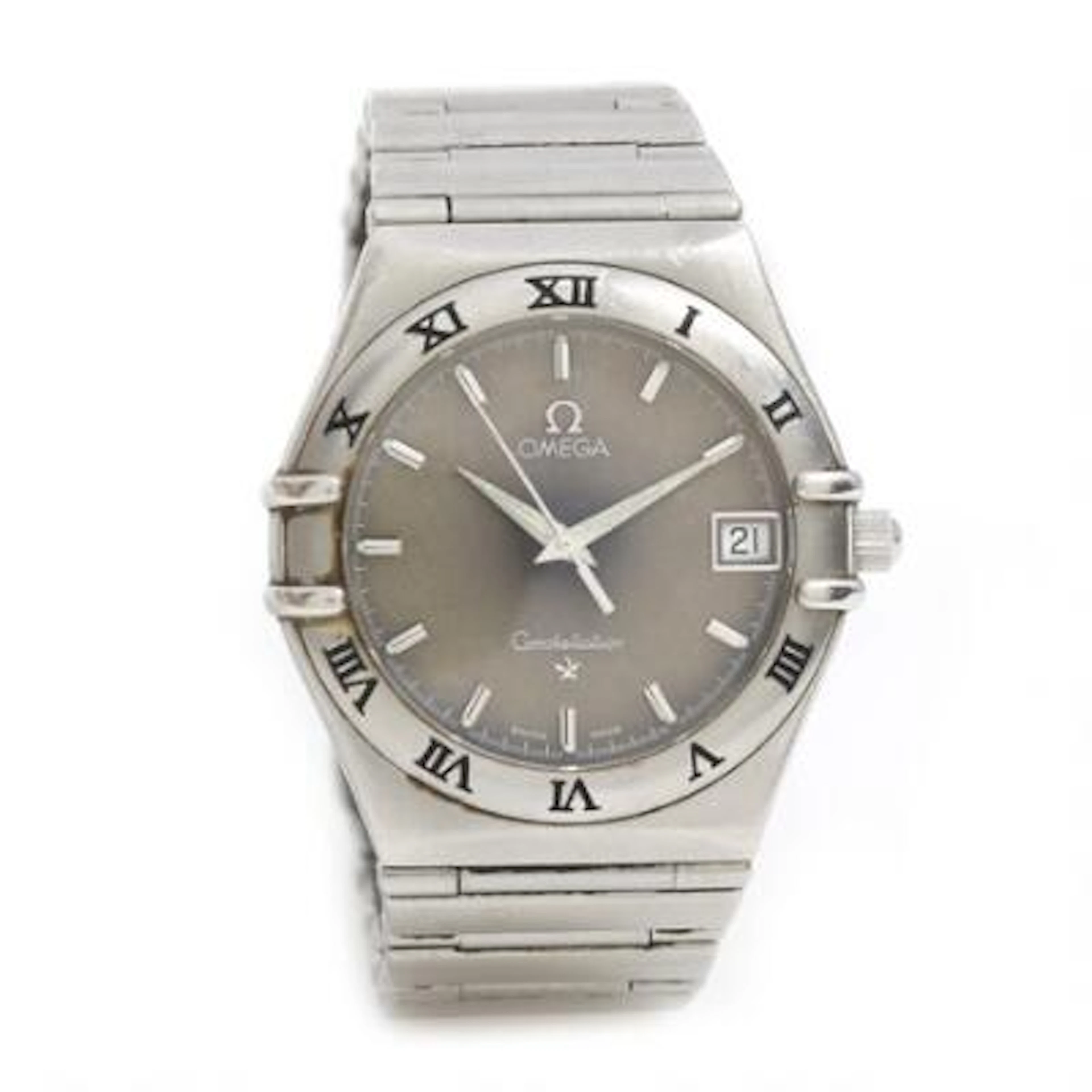 Omega: Constellation of steel with date. Ref. 57914114. Quartz. –