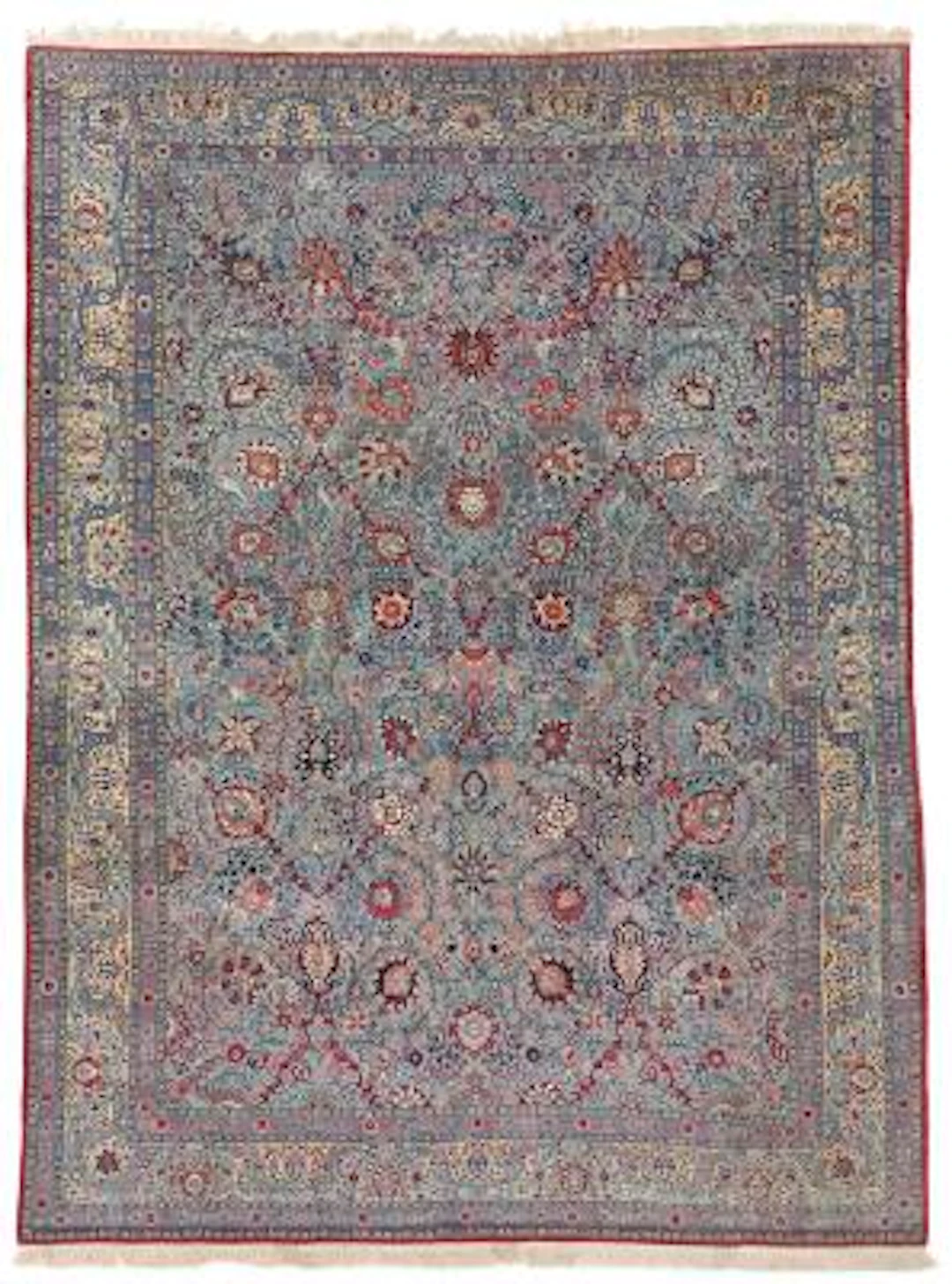 An antique Teheran carpet, Persia. A highly decorative all over design
