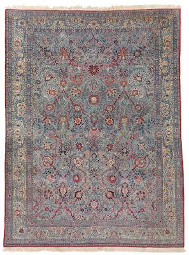 An antique Teheran carpet, Persia. A highly decorative all over design