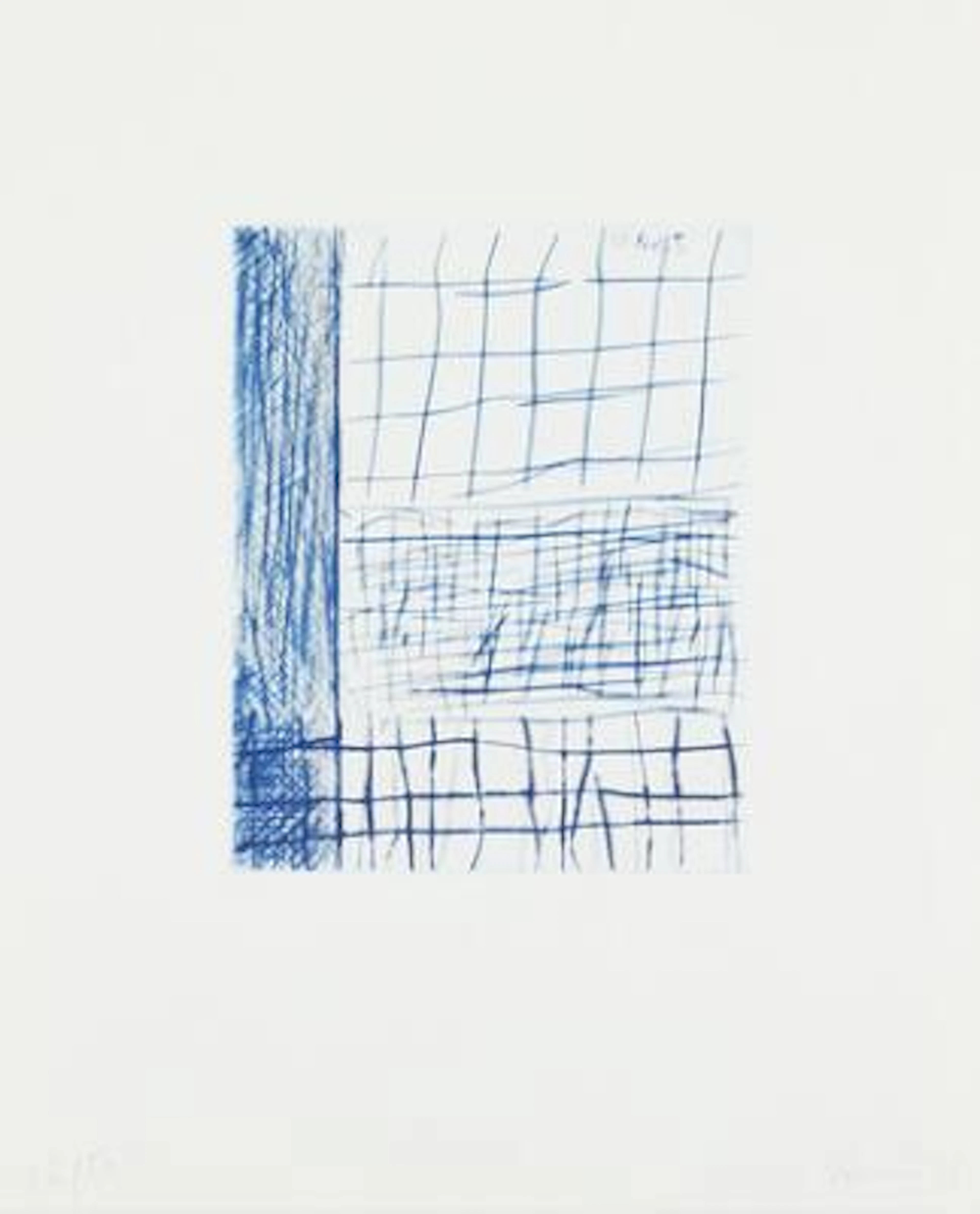 Günther Förg: Untitled, 1995. Signed Förg 95, 26/50. Etching. Sheet