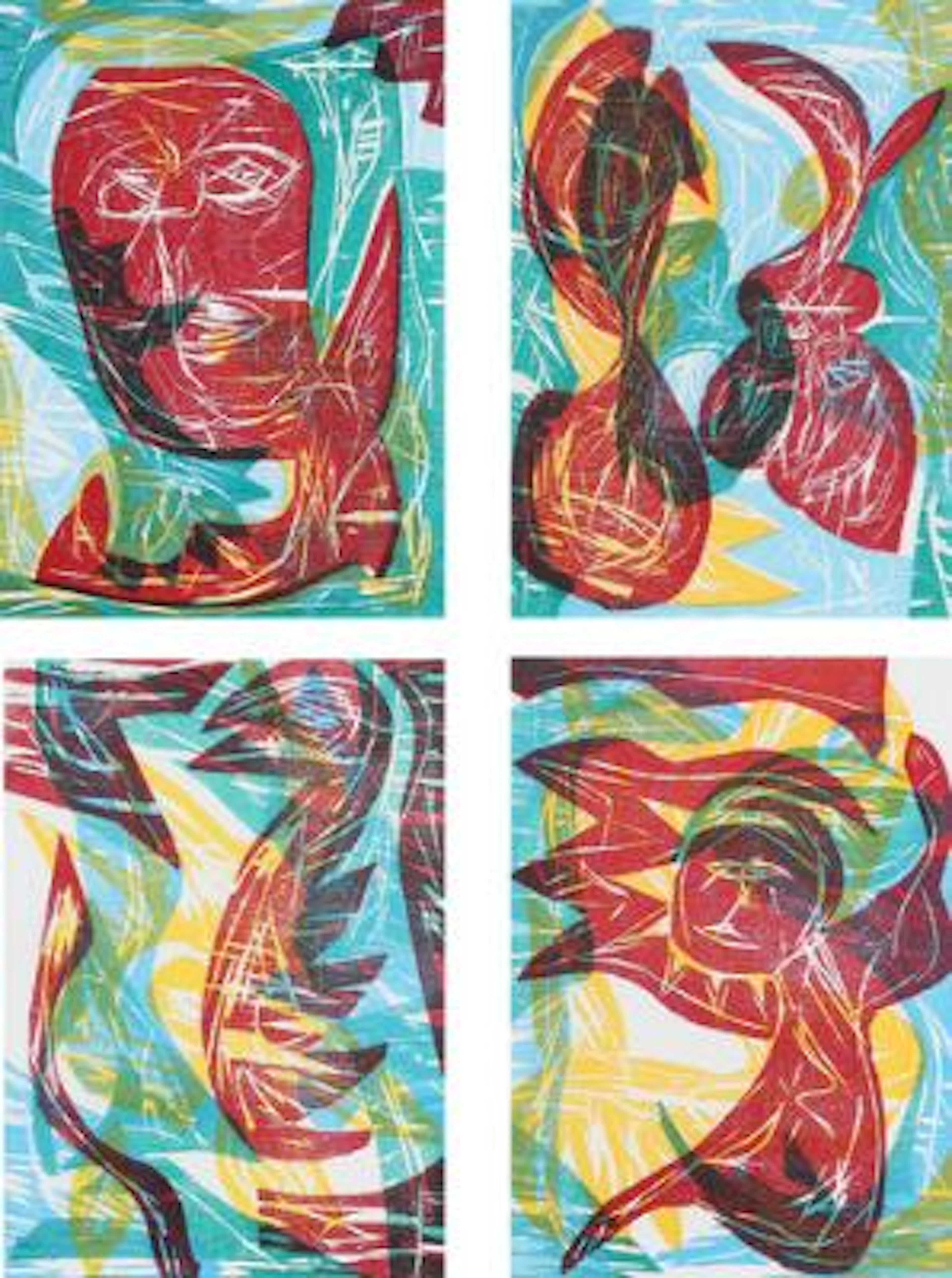 Carl-Henning Pedersen: Untitled, 1981. One signed and dated on the
