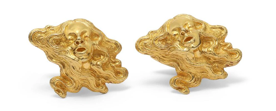 Arje Griegst: "Heaven's Face/Lucy in the Sky". A pair of cufflinks