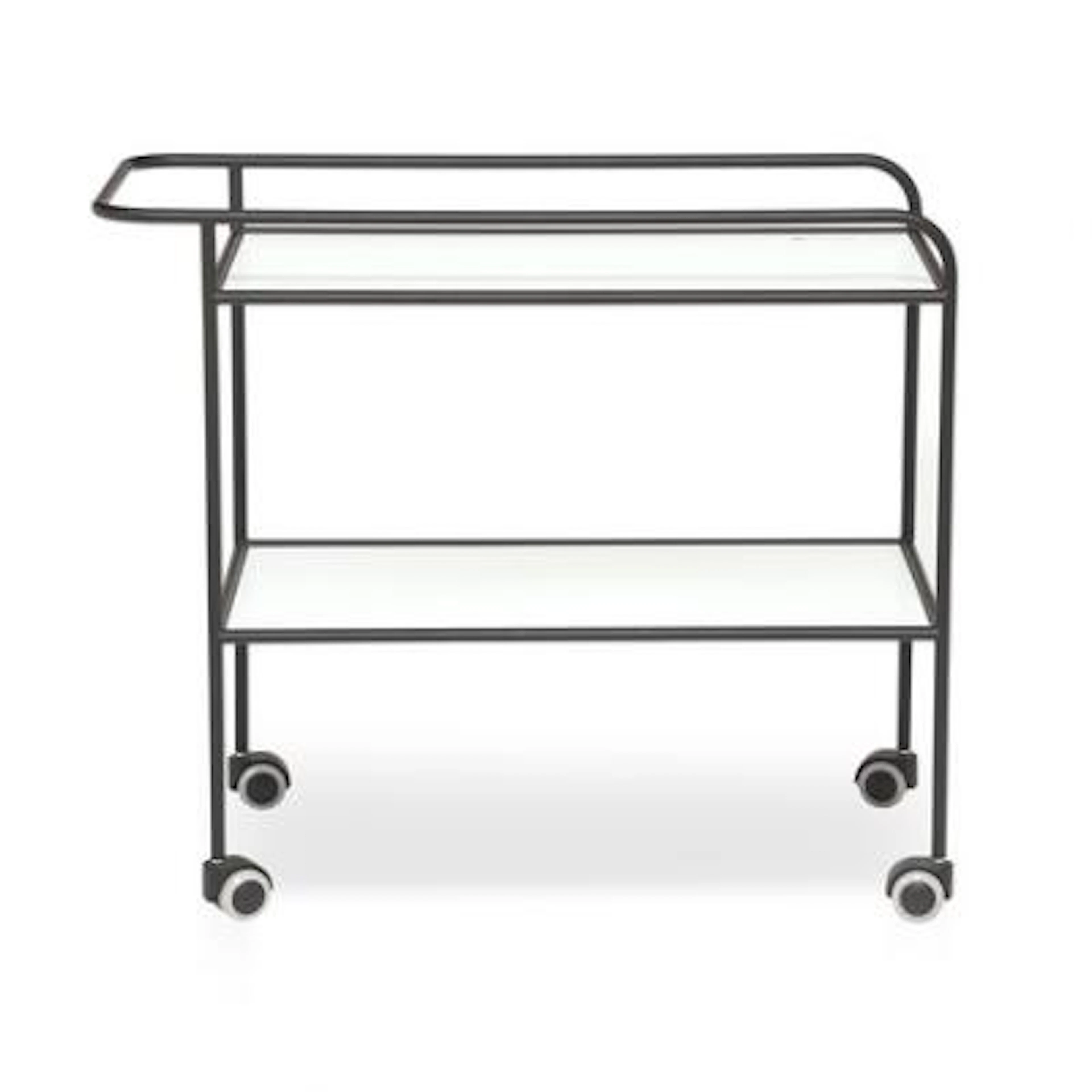 Shiro Kuramata: "Steel Pipe Drink Trolley". Serveringsbord af mat