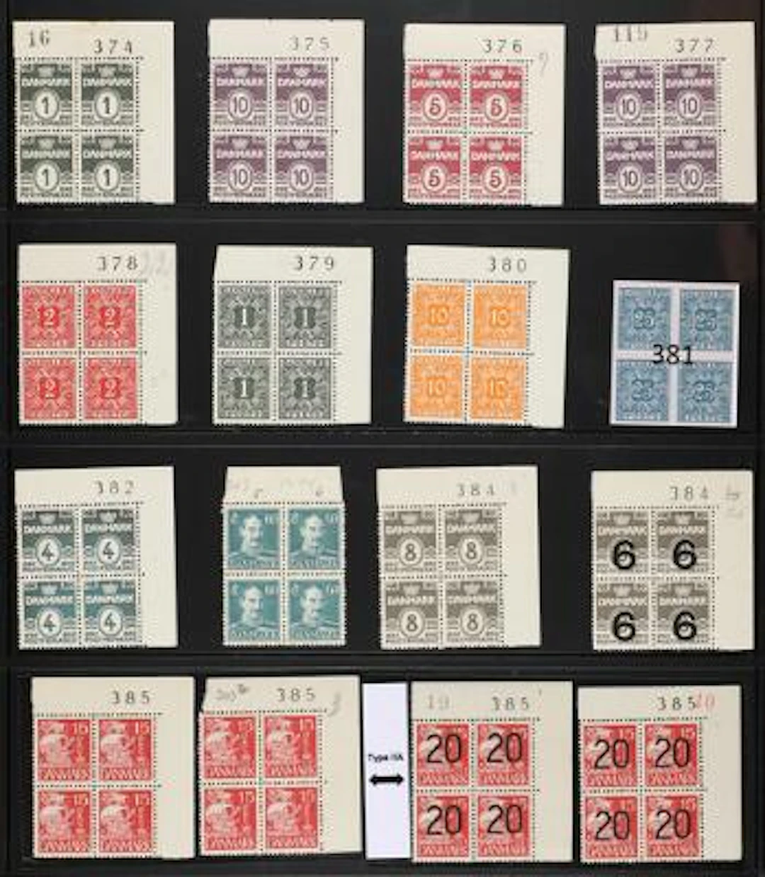 Denmark. Plateblocks. Fantastic collection blocks on ordinary paper
