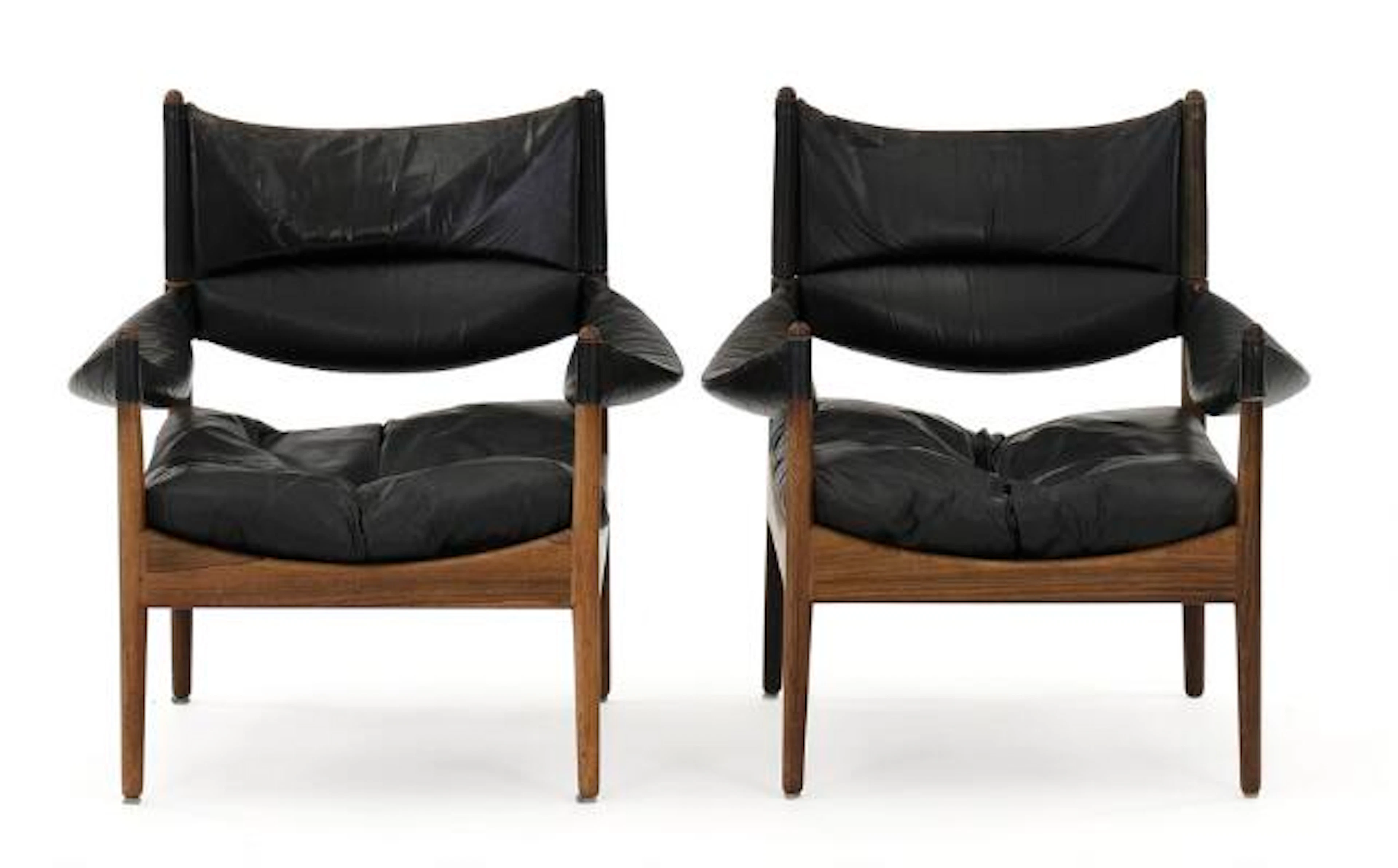 Kristian S. Vedel: “Modus”. A pair of easy chairs with rosewood frames.