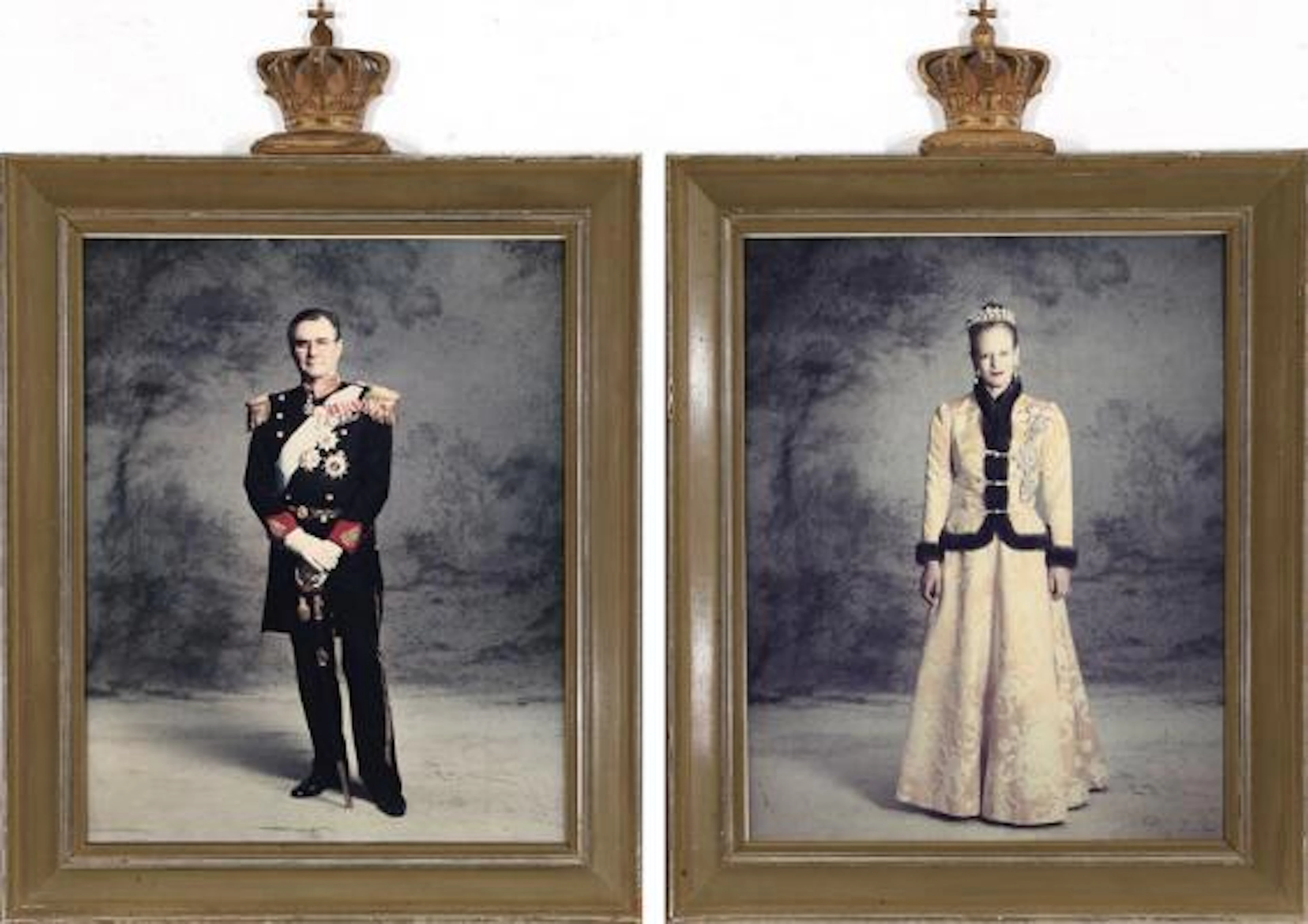 A pair of colour presentation photographs of Queen Margrethe II of