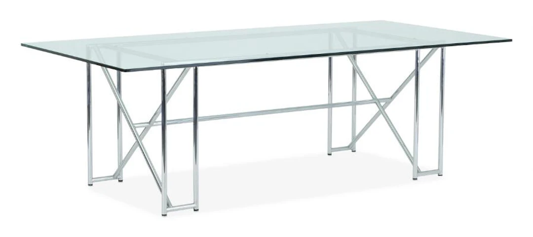 Eileen Gray: ”Double X Table”. Dining table/work table with chromed