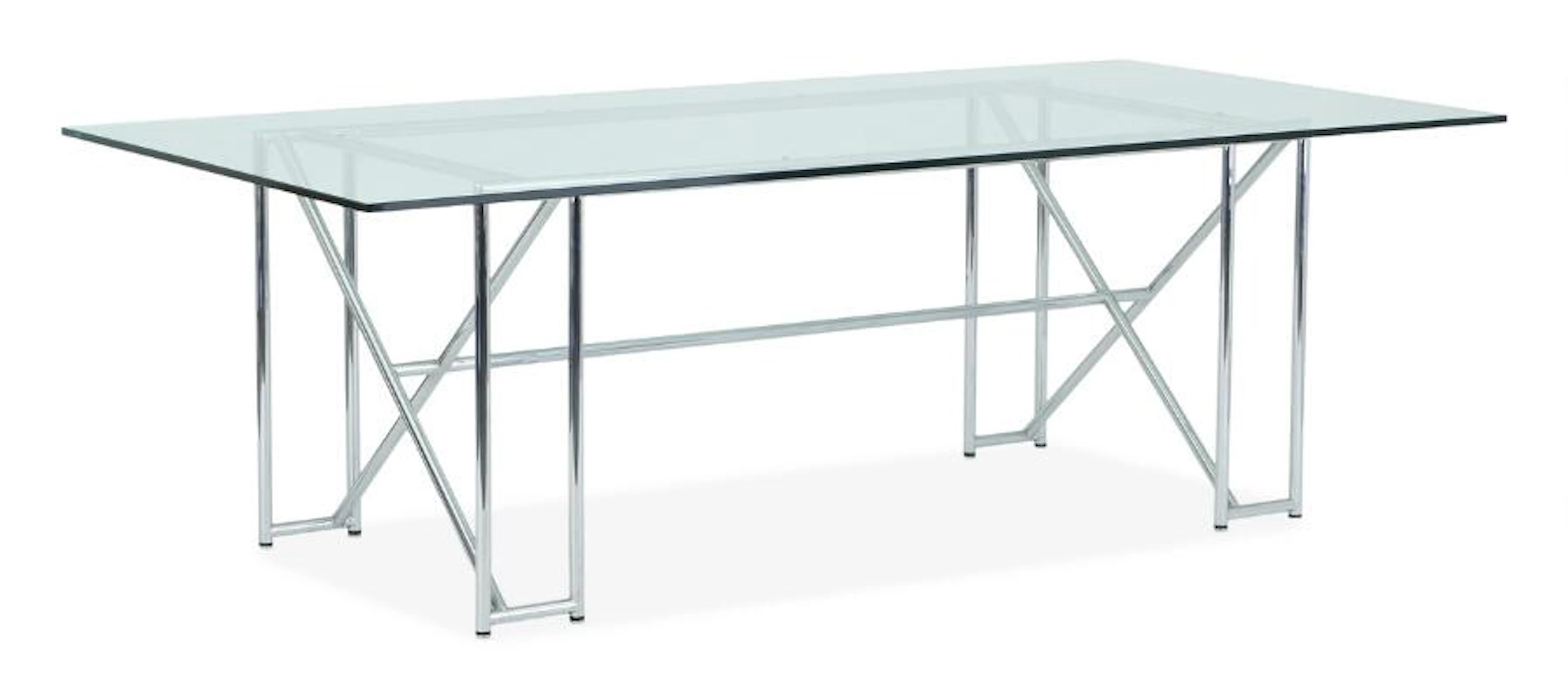 Eileen Gray: ”Double X Table”. Dining table/work table with chromed