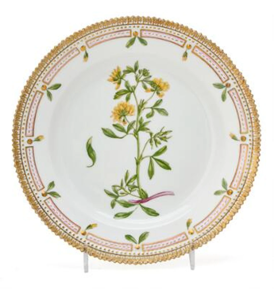 'Flora Danica' enamelled and gilt porcelain lunch plate. 3550. Royal