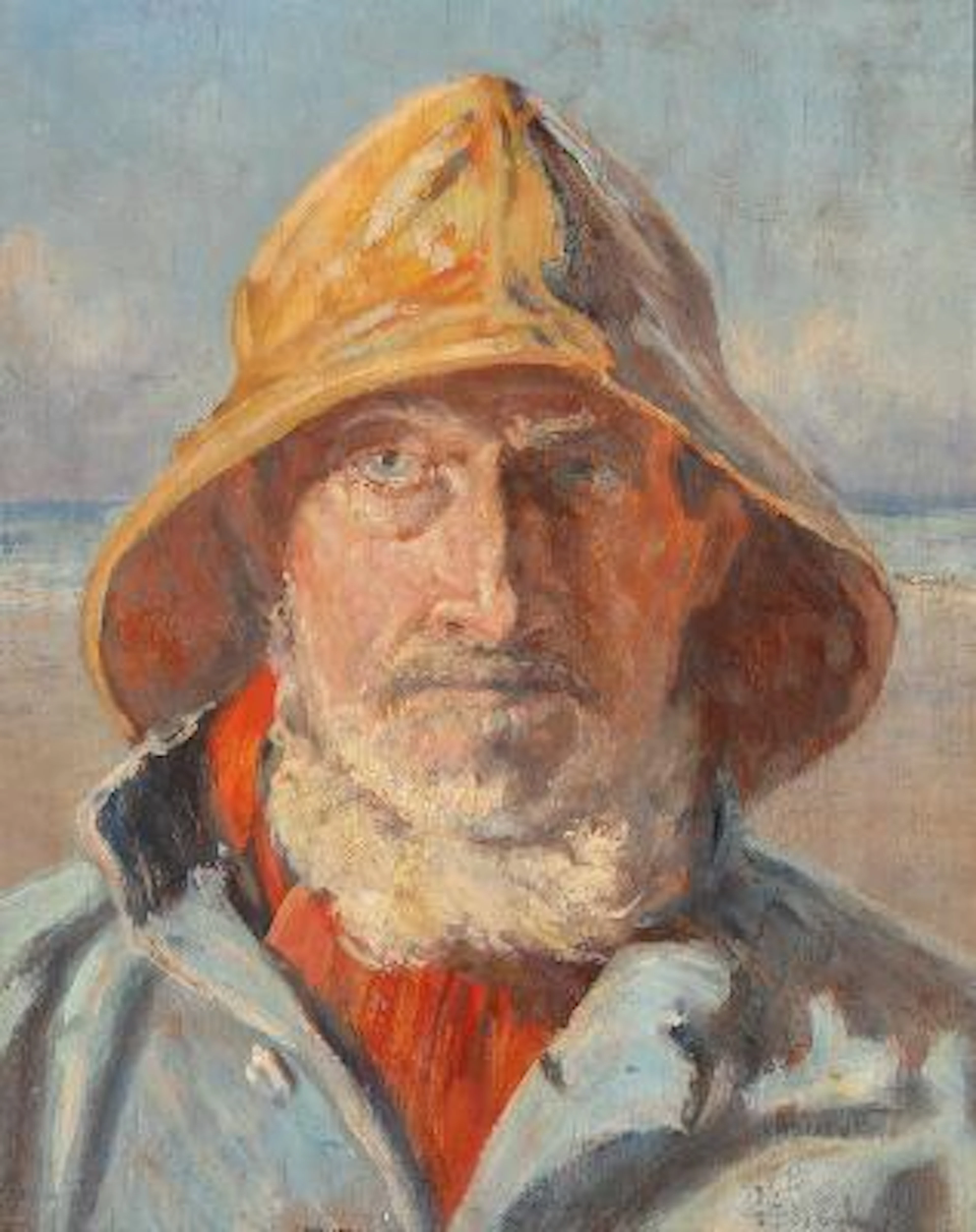 Michael Ancher: Portrait of the fisherman Niels Møller. Signed MA.