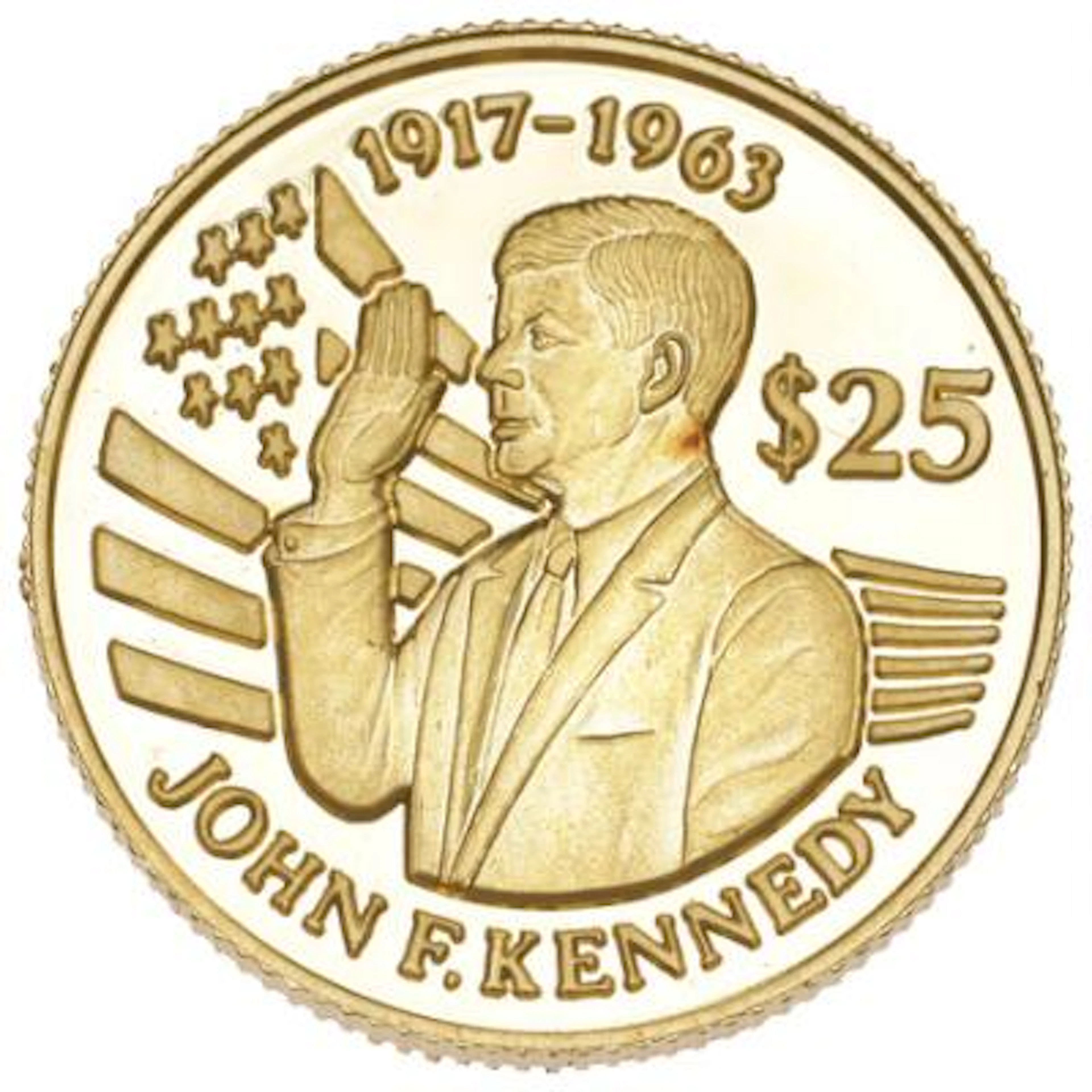 Niue, 25 Dollars 1994, John F. Kennedy 1917-1963, Au, 1.25 g 999/1000